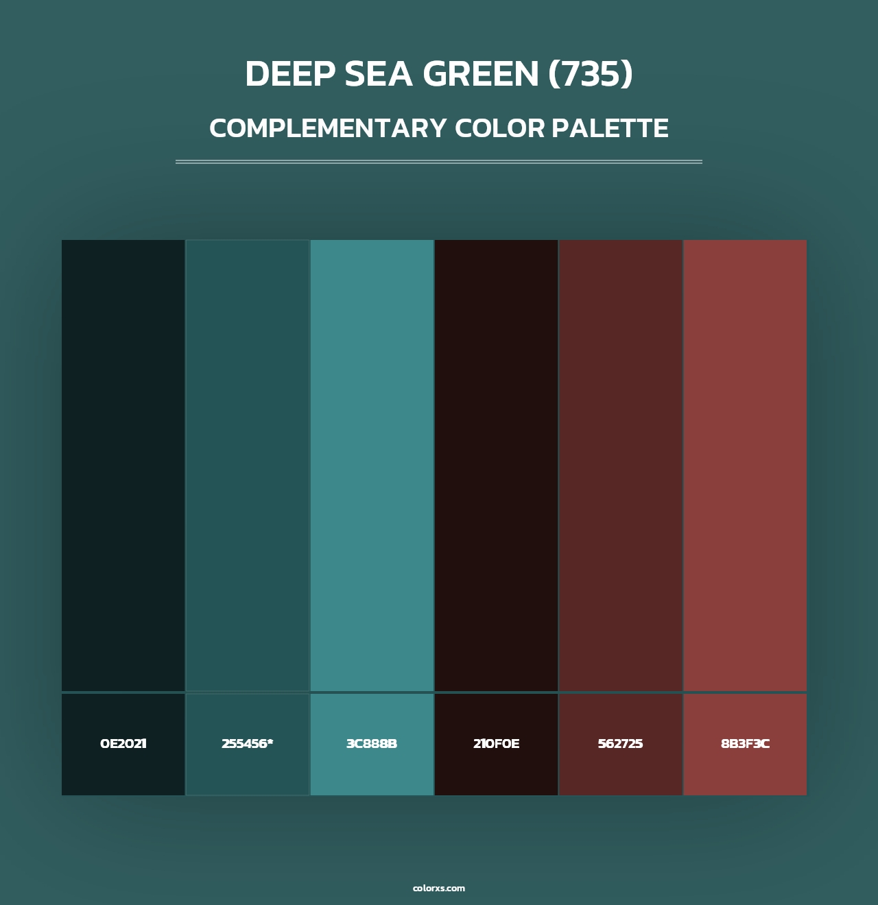 Deep Sea Green (735) - Complementary Color Palette