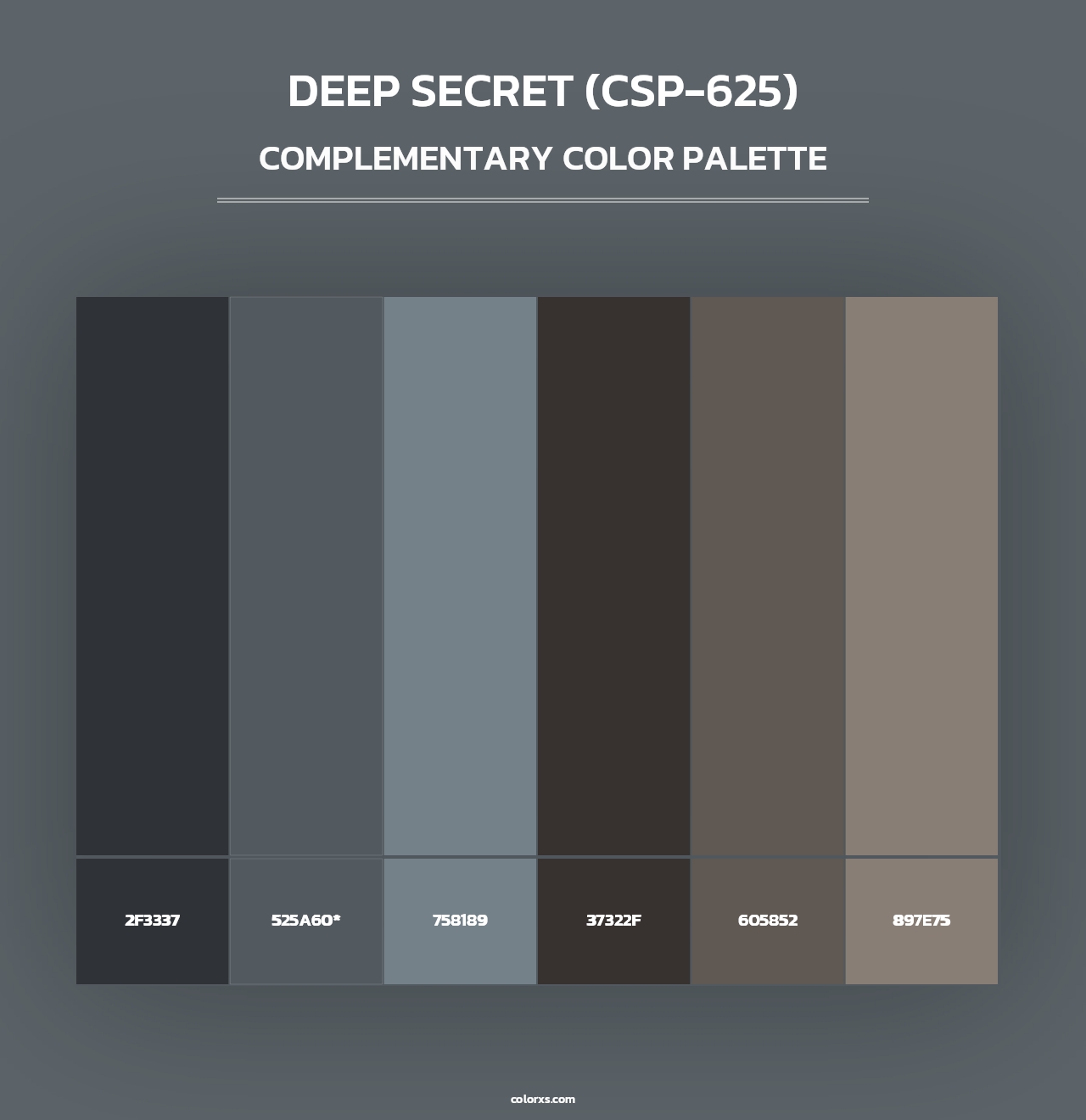 Deep Secret (CSP-625) - Complementary Color Palette