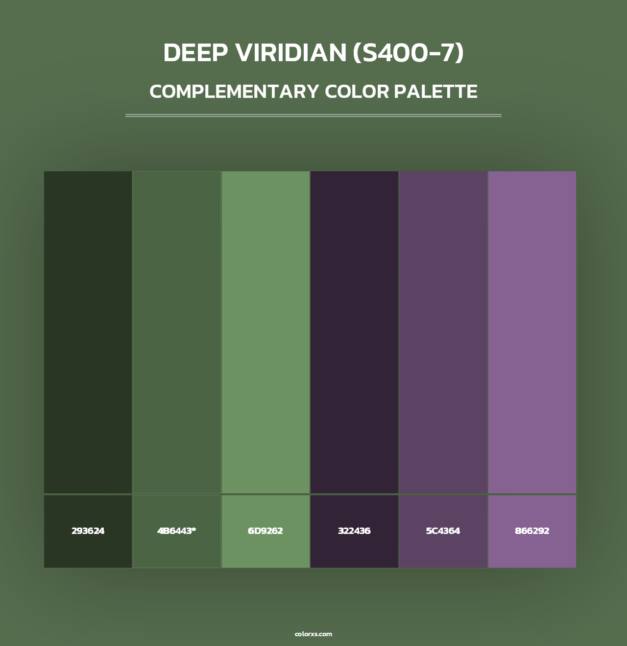 Deep Viridian (S400-7) - Complementary Color Palette