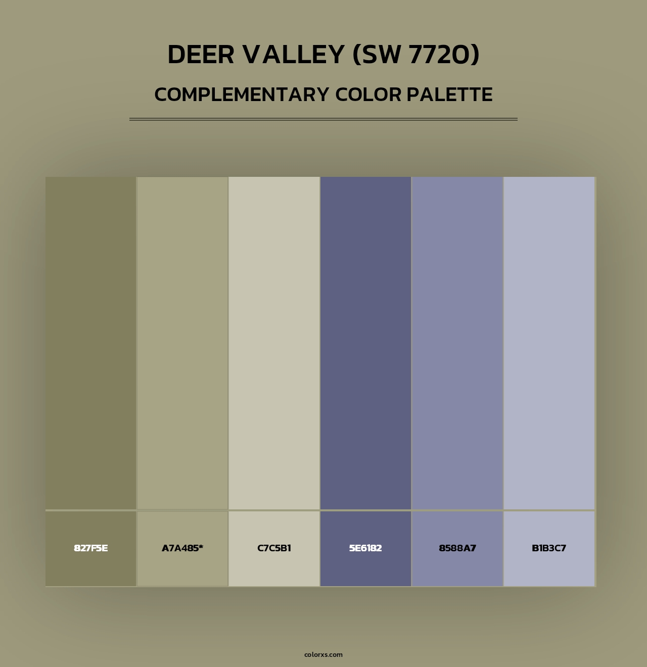Deer Valley (SW 7720) - Complementary Color Palette