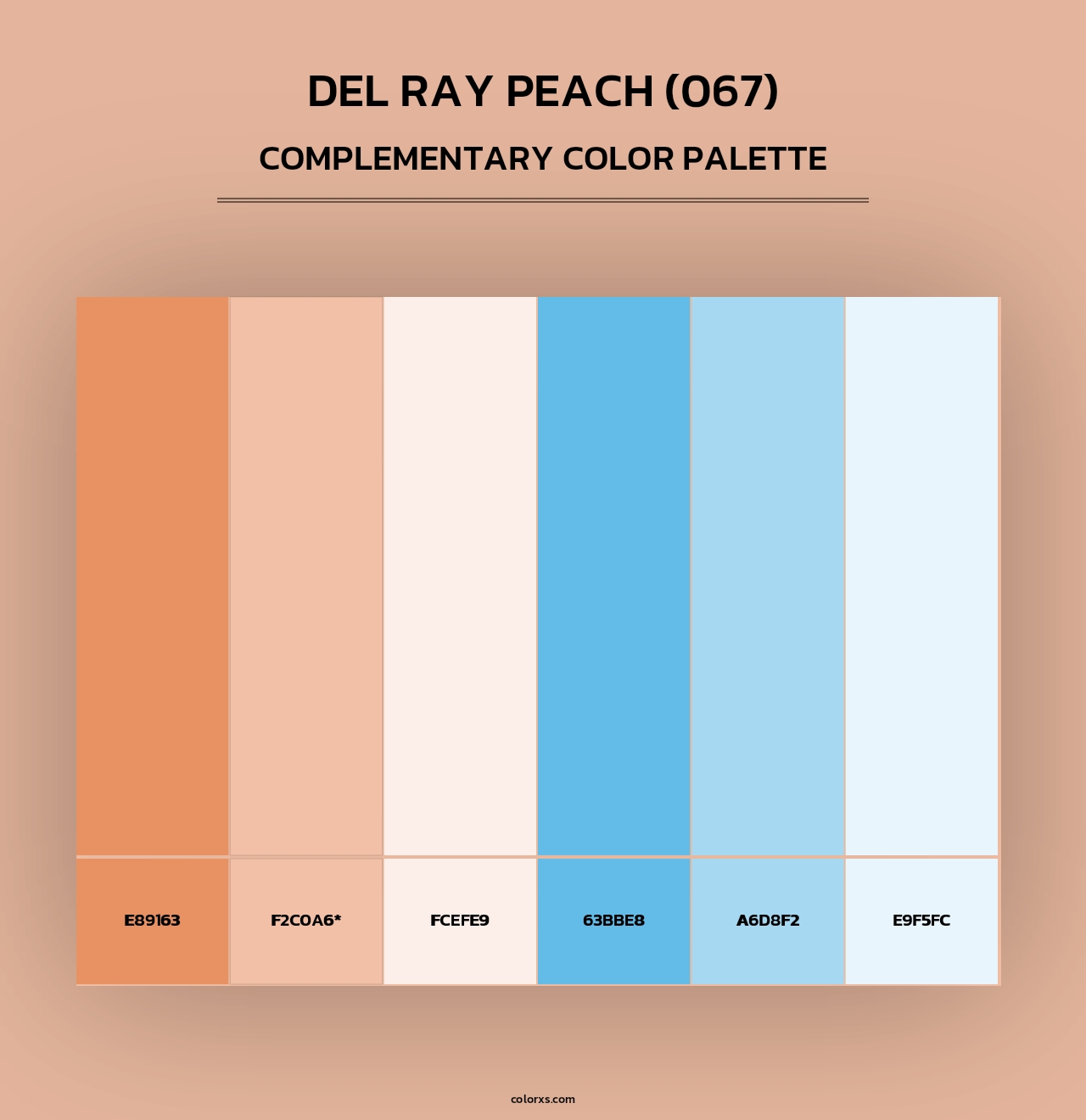 Del Ray Peach (067) - Complementary Color Palette