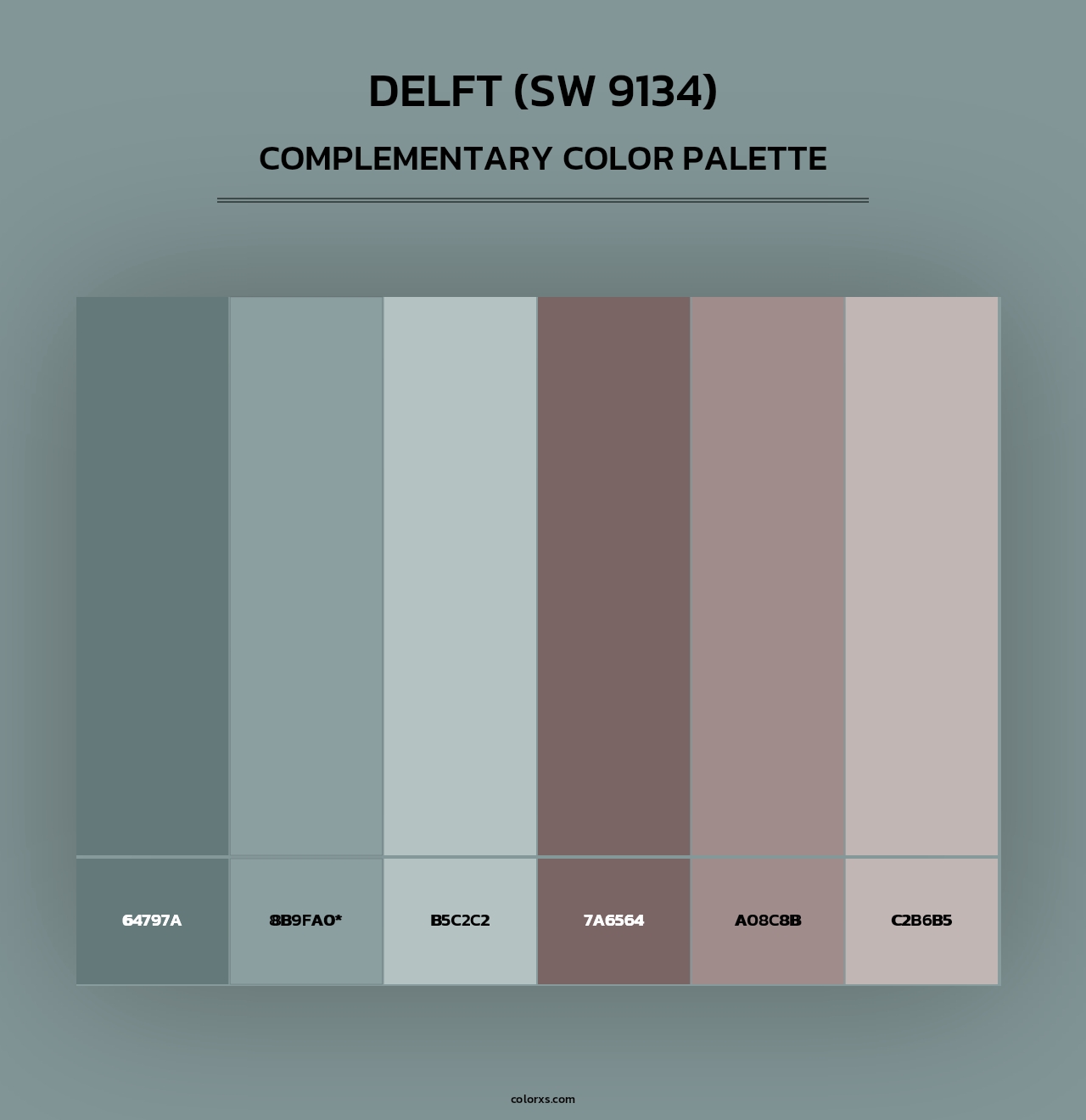 Delft (SW 9134) - Complementary Color Palette
