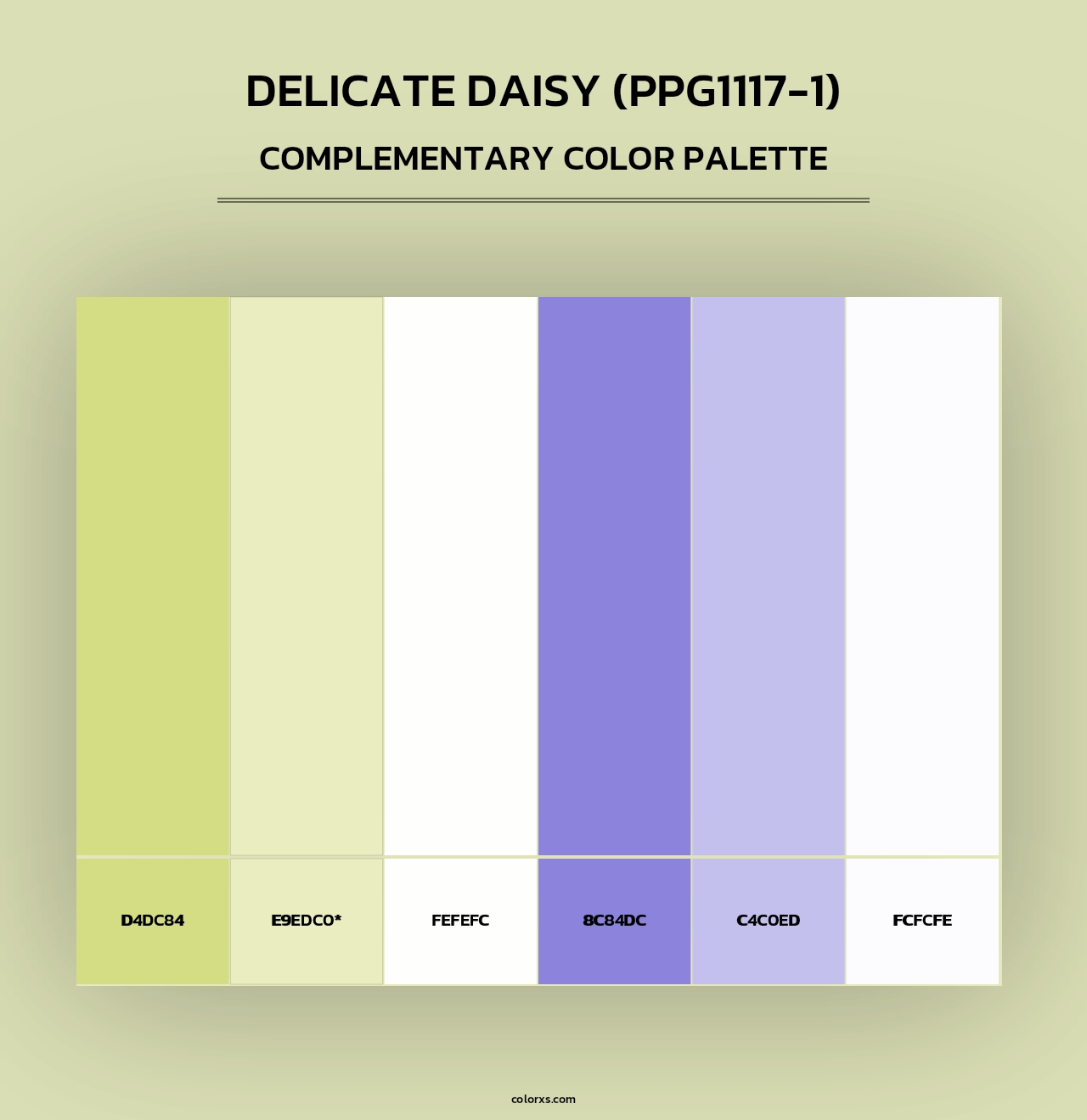 Delicate Daisy (PPG1117-1) - Complementary Color Palette