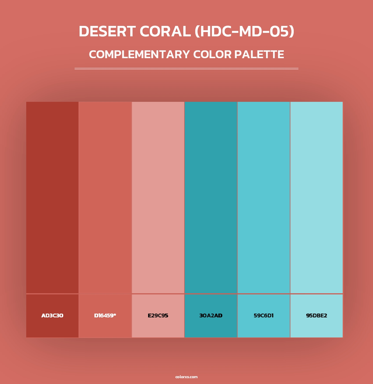 Desert Coral (HDC-MD-05) - Complementary Color Palette