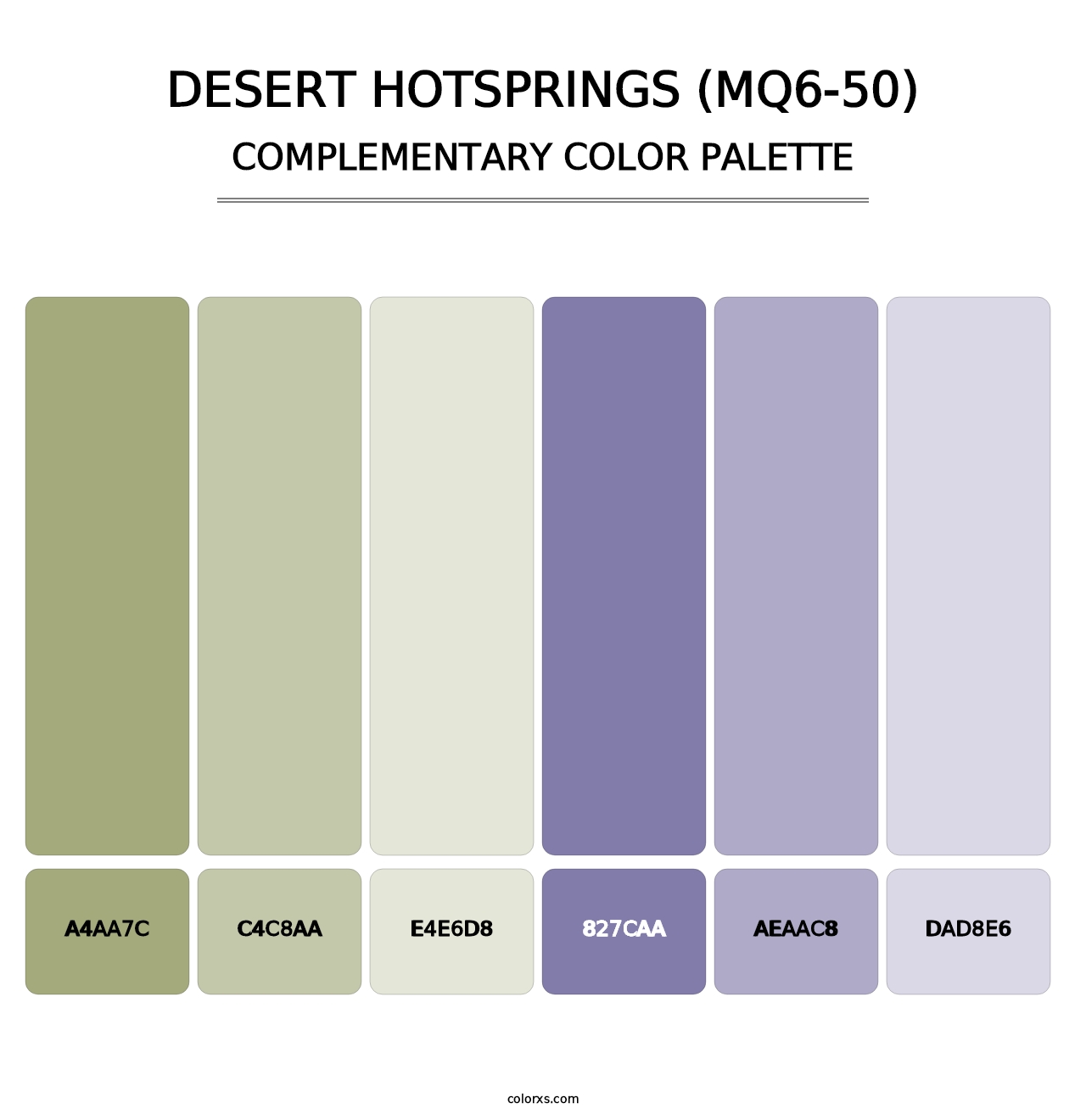 Desert Hotsprings (MQ6-50) - Complementary Color Palette