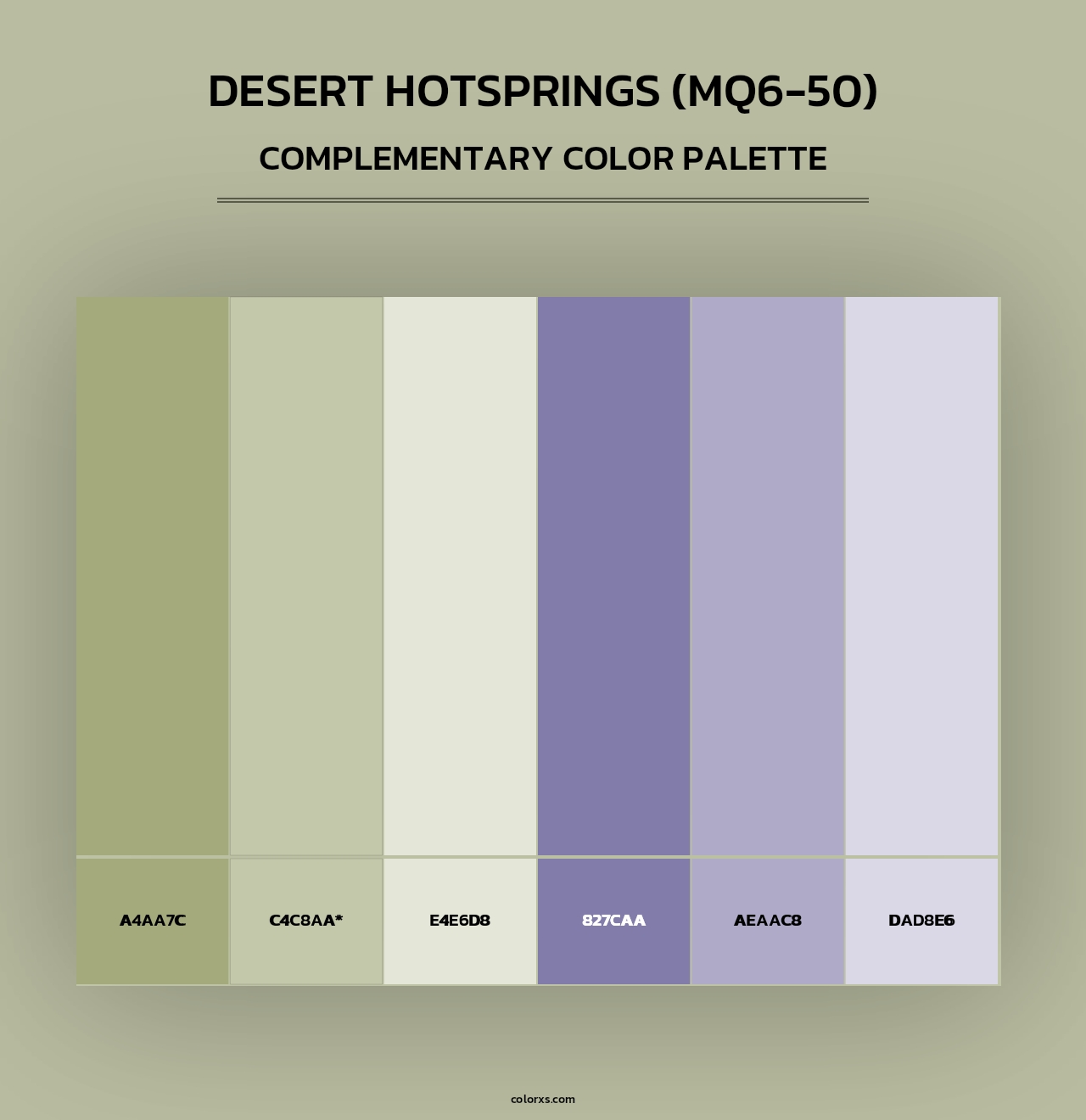 Desert Hotsprings (MQ6-50) - Complementary Color Palette
