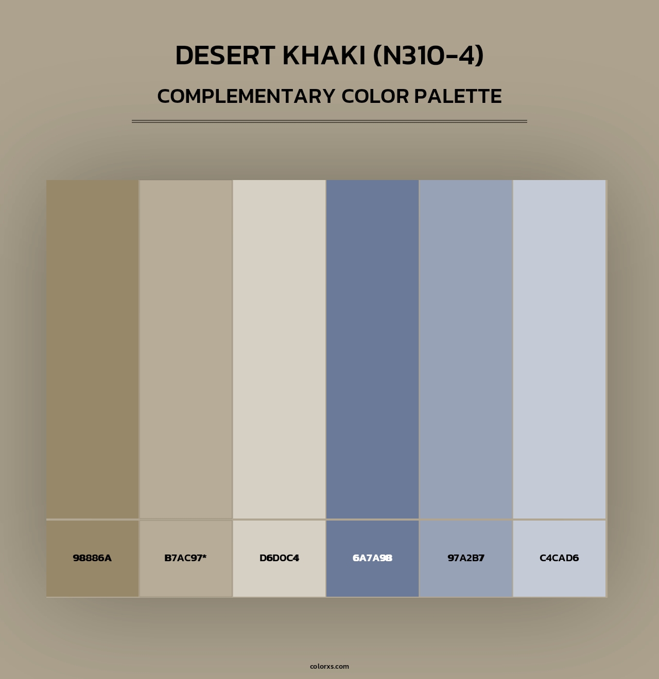 Desert Khaki (N310-4) - Complementary Color Palette