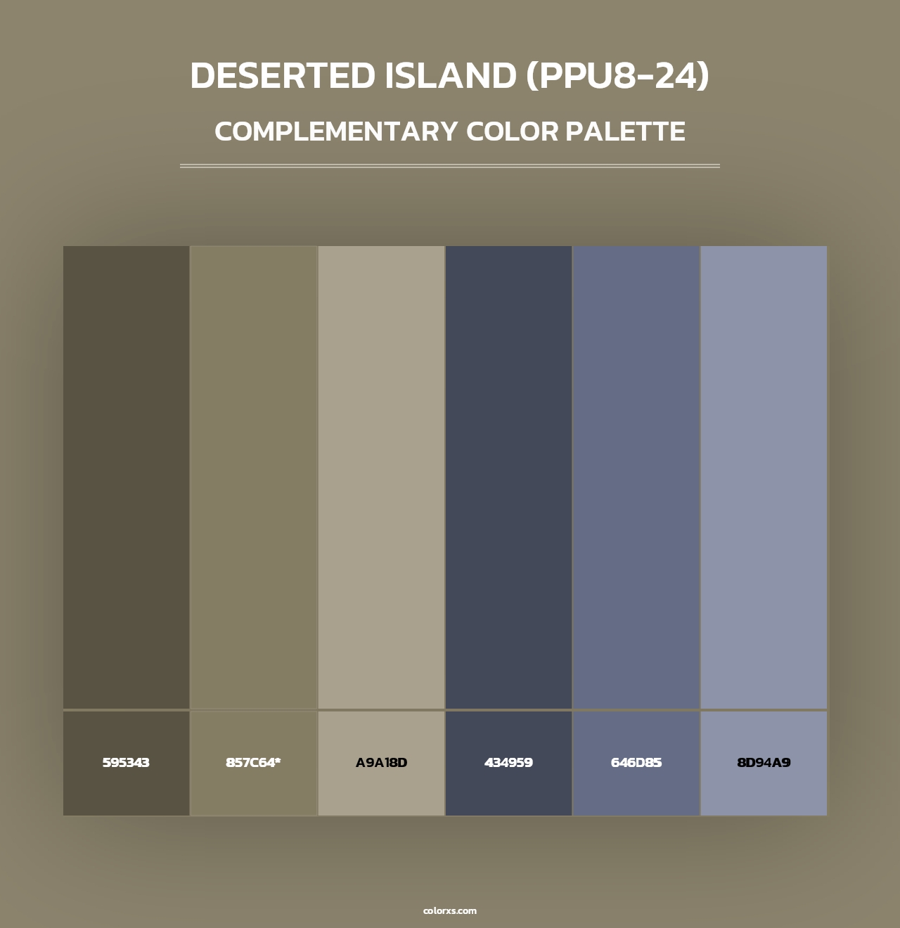 Deserted Island (PPU8-24) - Complementary Color Palette