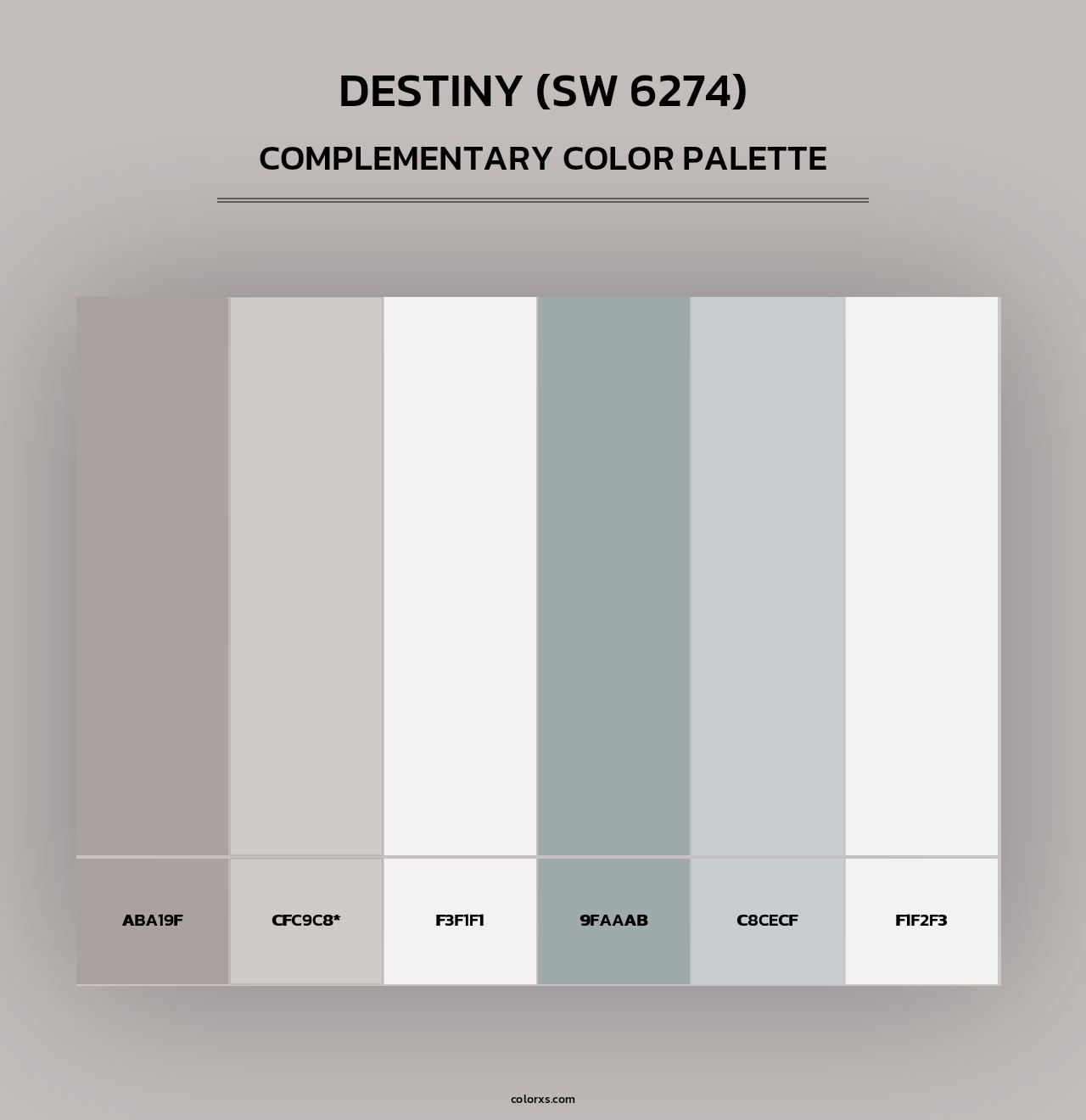 Destiny (SW 6274) - Complementary Color Palette