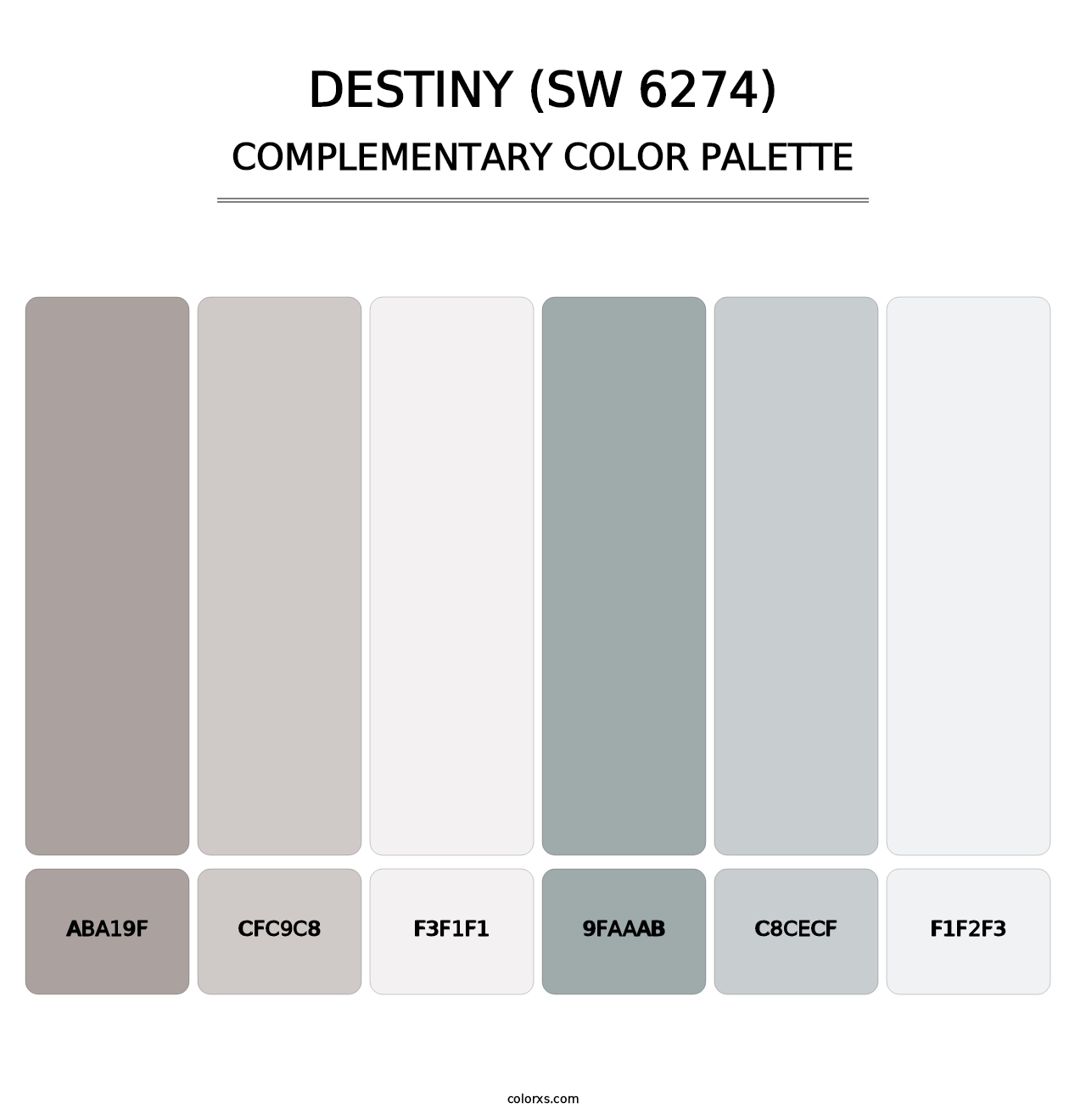 Destiny (SW 6274) - Complementary Color Palette