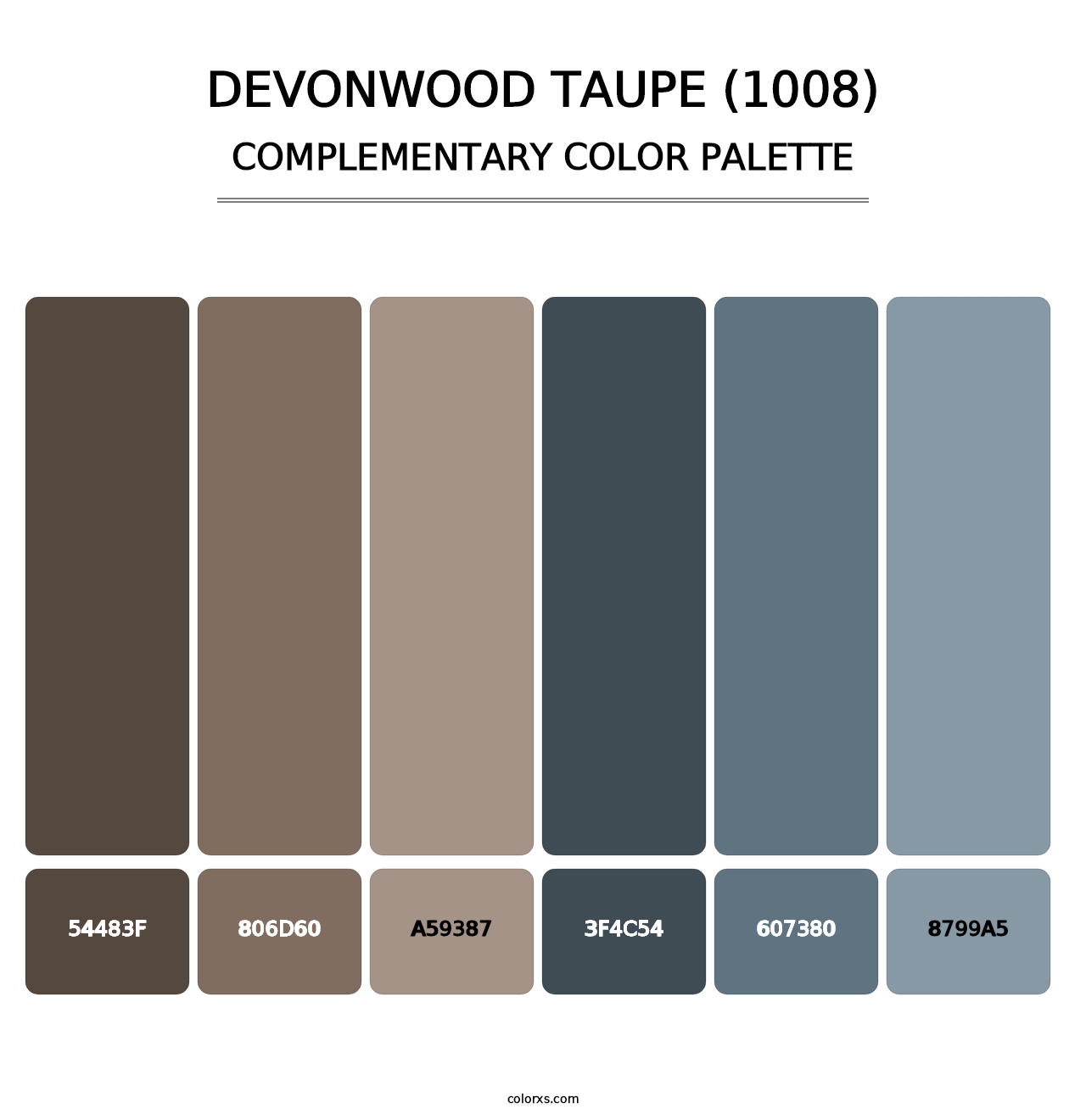 Devonwood Taupe (1008) - Complementary Color Palette
