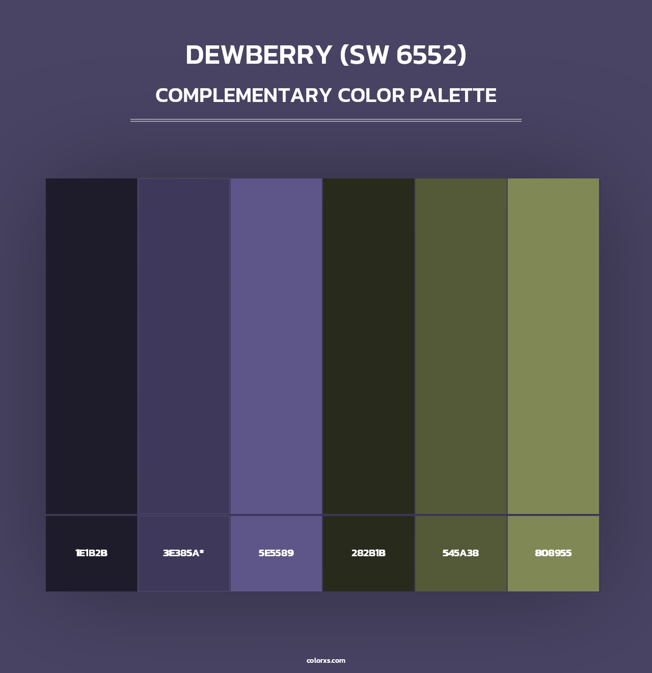 Dewberry (SW 6552) - Complementary Color Palette