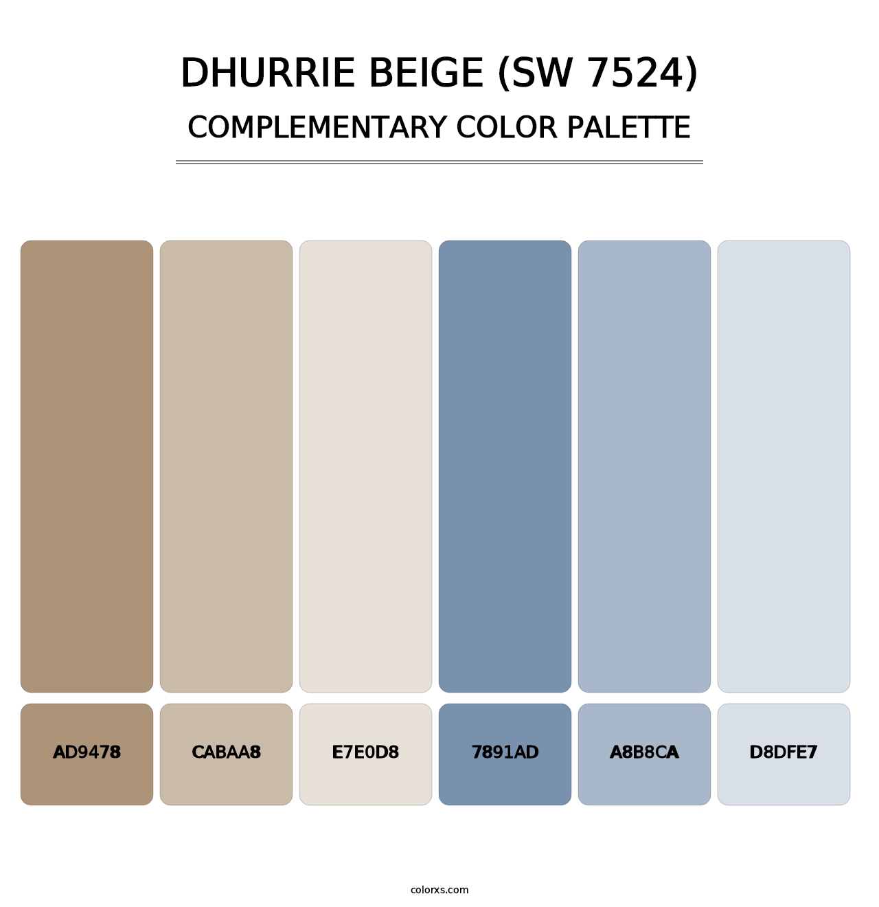 Dhurrie Beige (SW 7524) - Complementary Color Palette