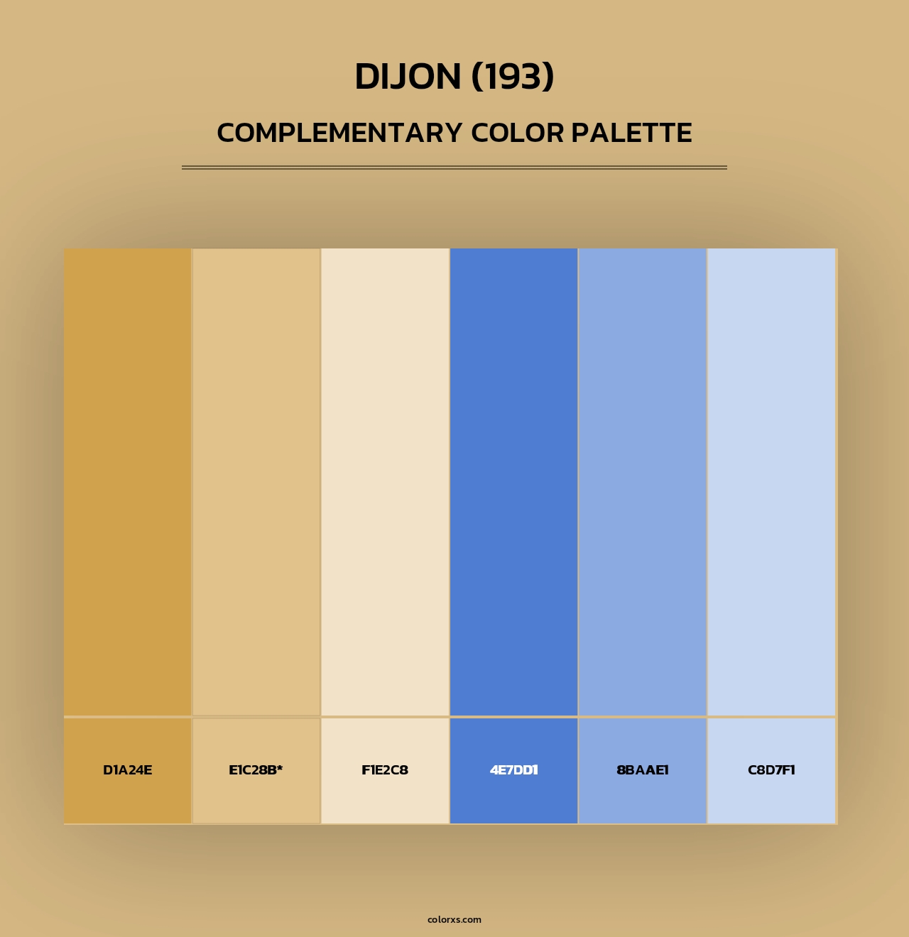 Dijon (193) - Complementary Color Palette