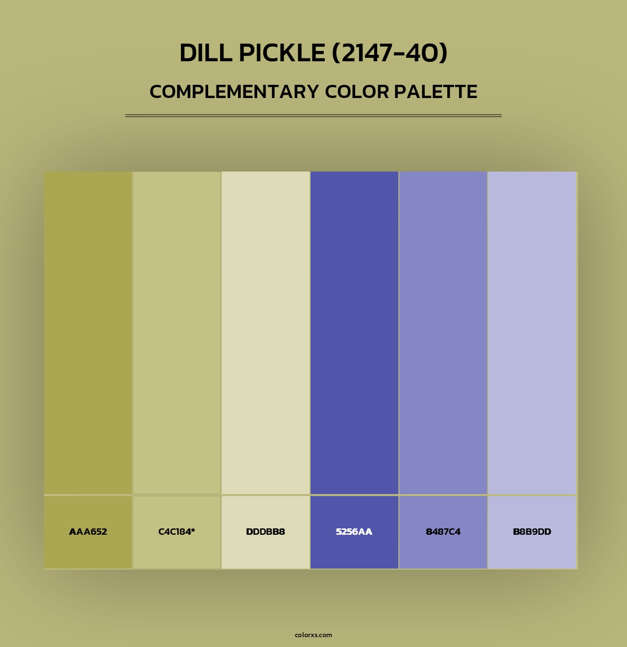Dill Pickle (2147-40) - Complementary Color Palette
