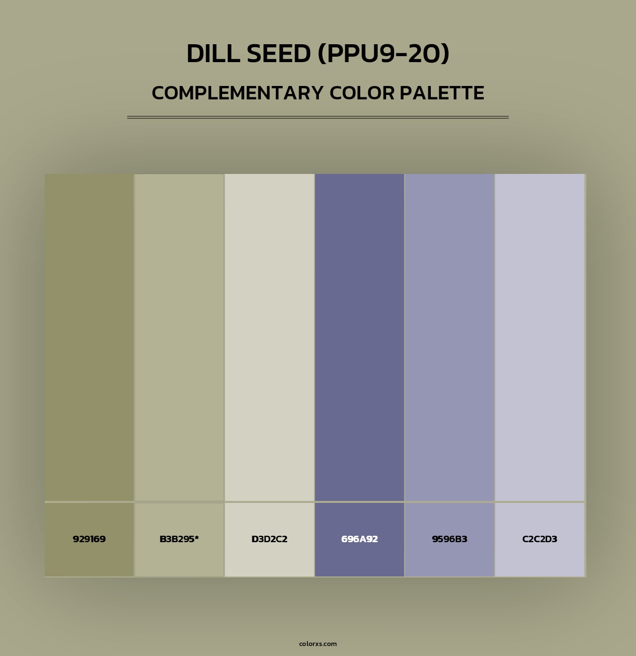 Dill Seed (PPU9-20) - Complementary Color Palette