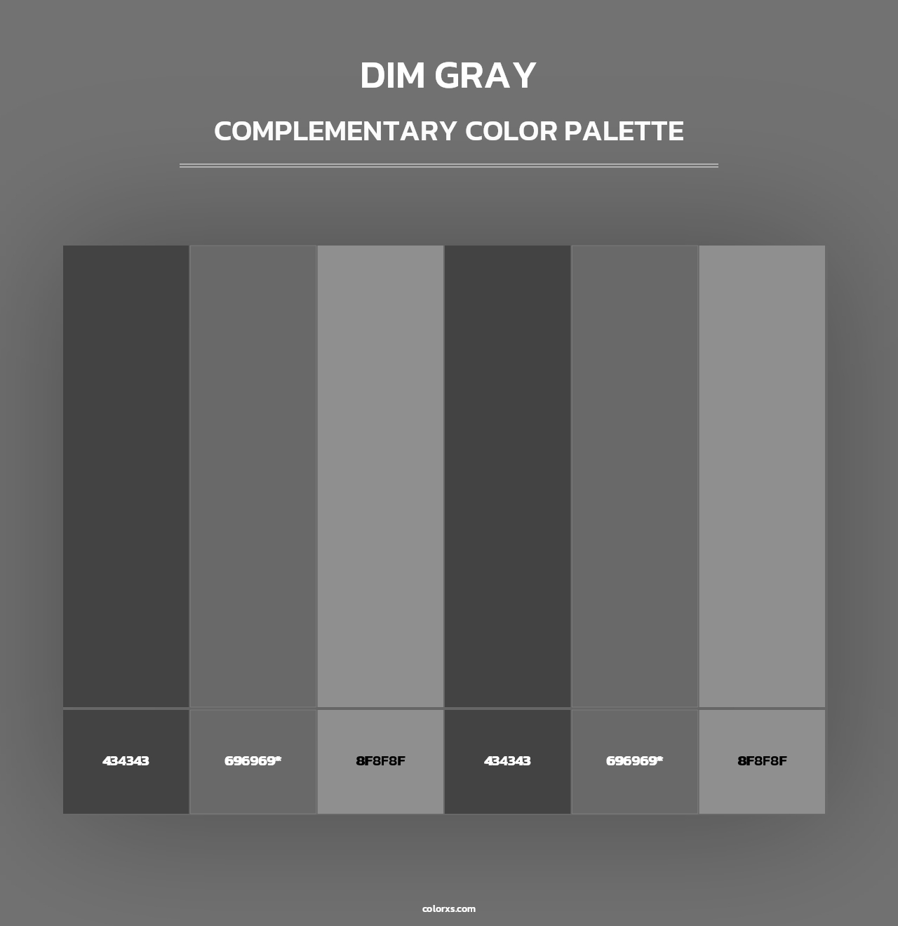 Dim Gray - Complementary Color Palette
