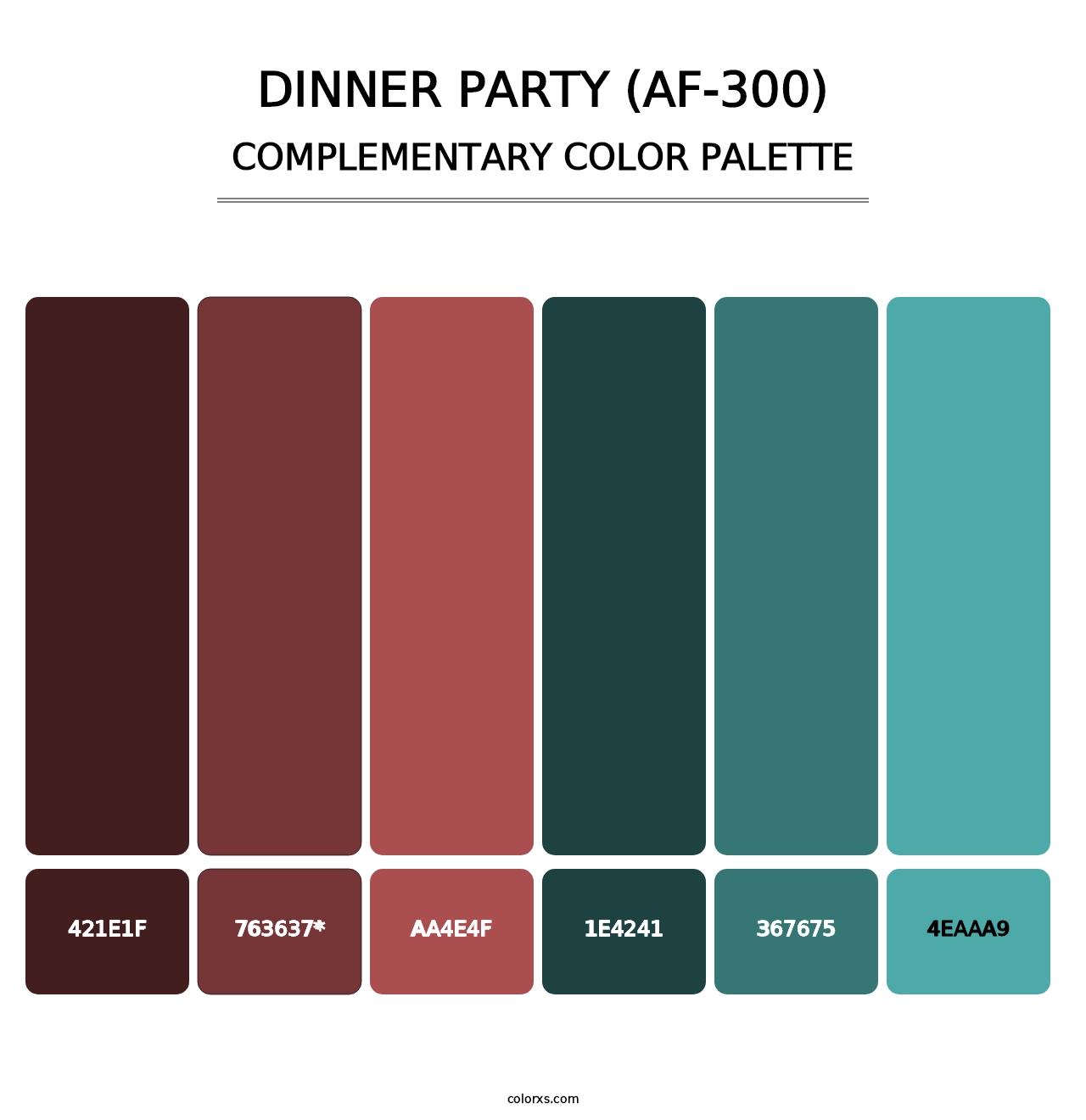 Dinner Party (AF-300) - Complementary Color Palette