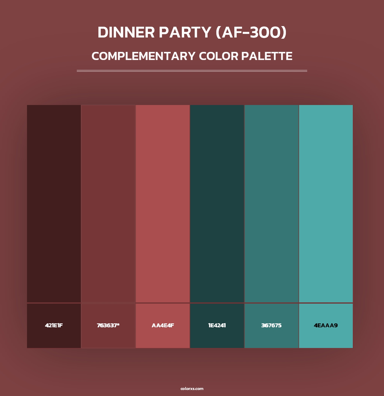 Dinner Party (AF-300) - Complementary Color Palette