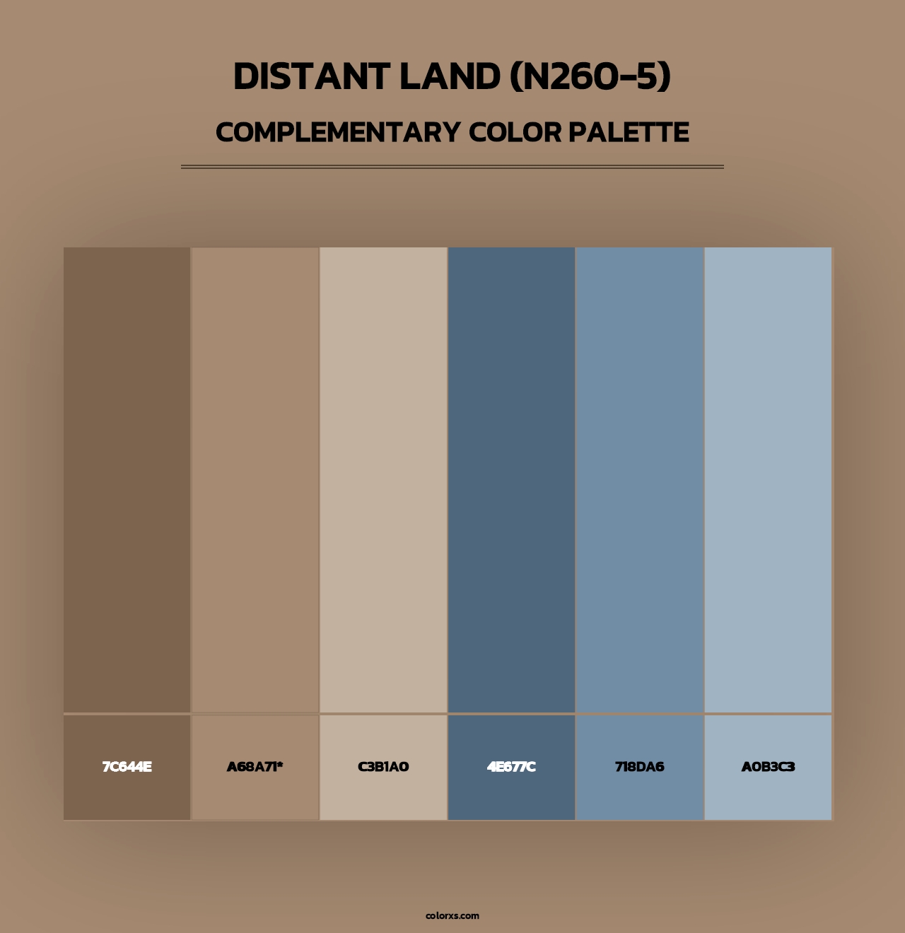 Distant Land (N260-5) - Complementary Color Palette
