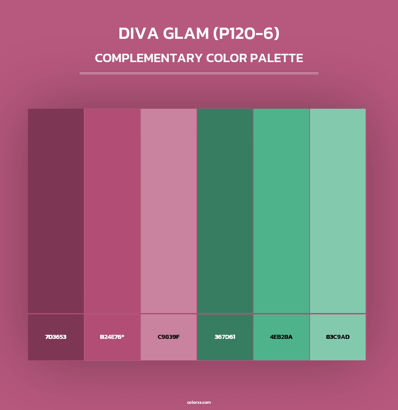 Diva Glam (P120-6) - Complementary Color Palette