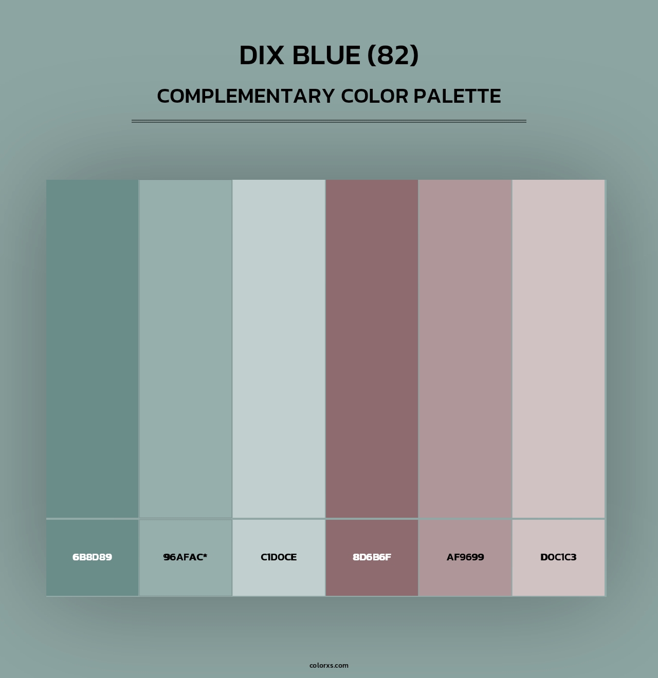 Dix Blue (82) - Complementary Color Palette