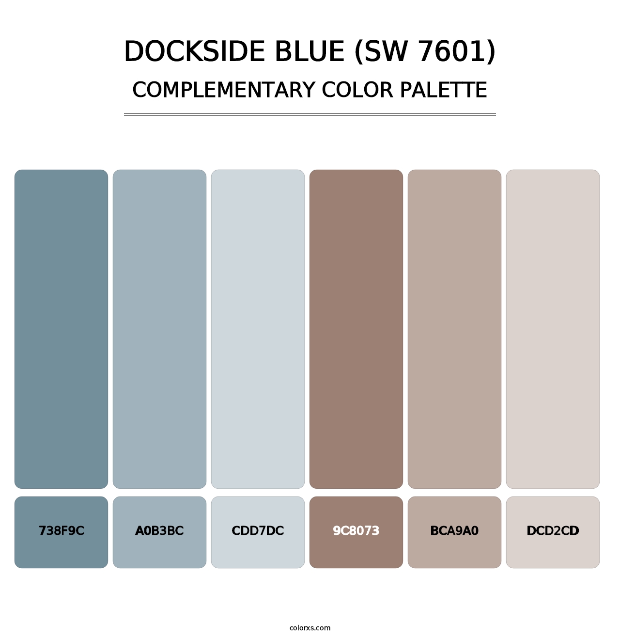 Dockside Blue (SW 7601) - Complementary Color Palette