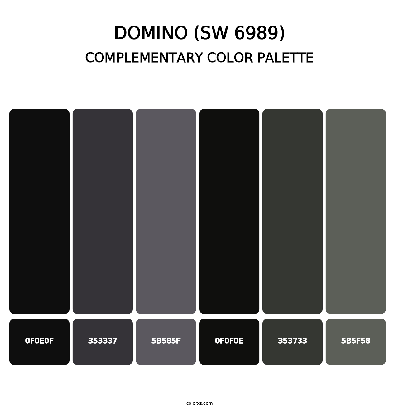Domino (SW 6989) - Complementary Color Palette