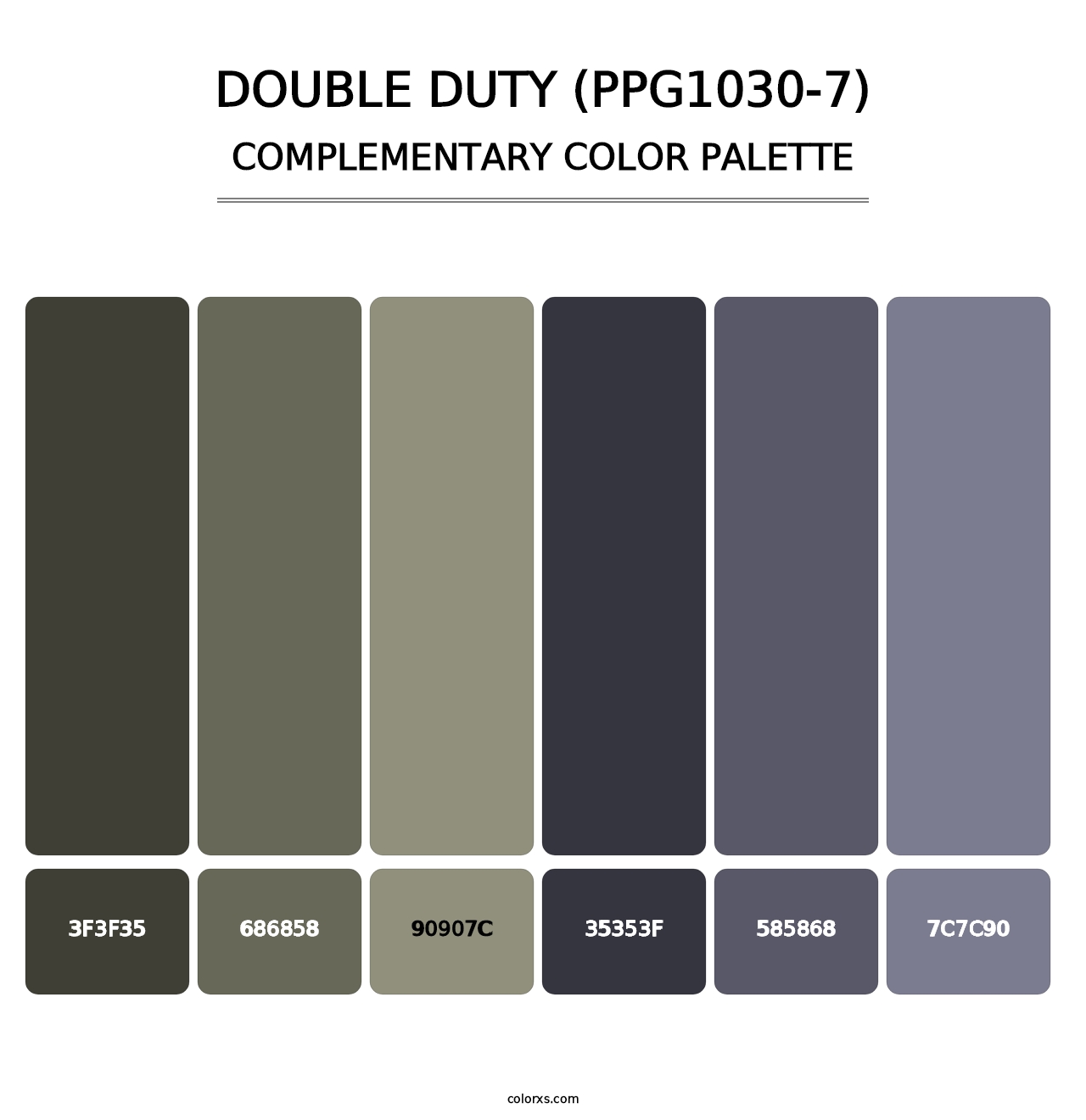 Double Duty (PPG1030-7) - Complementary Color Palette