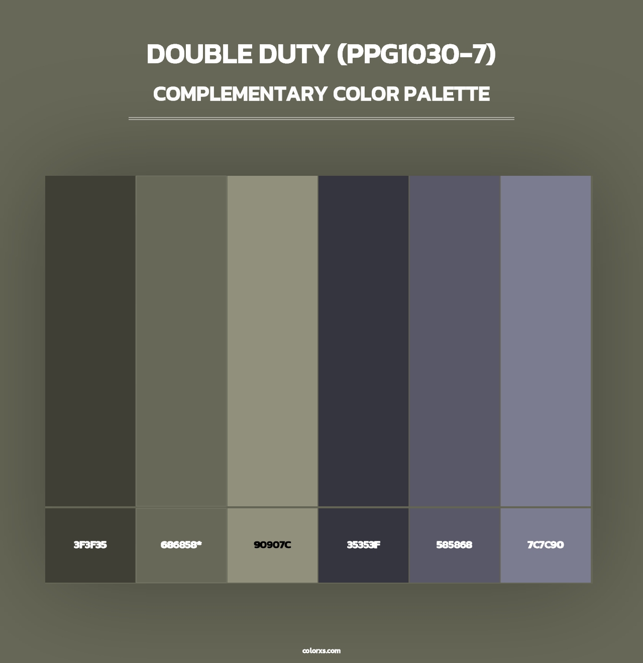 Double Duty (PPG1030-7) - Complementary Color Palette