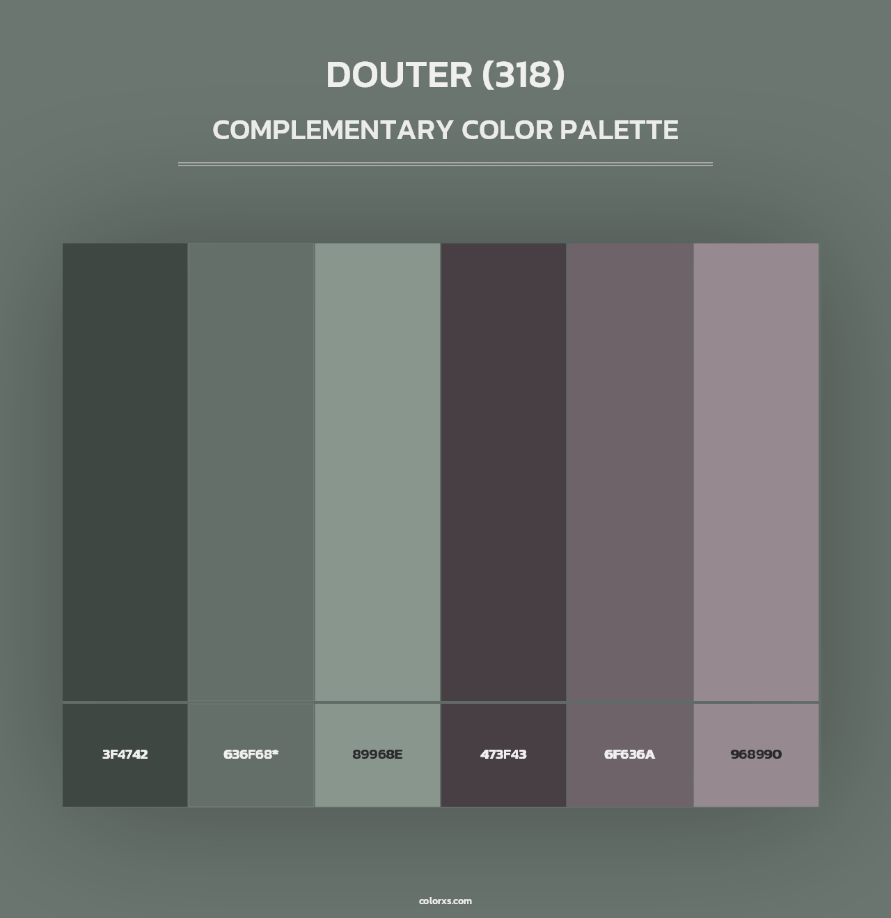 Douter (318) - Complementary Color Palette