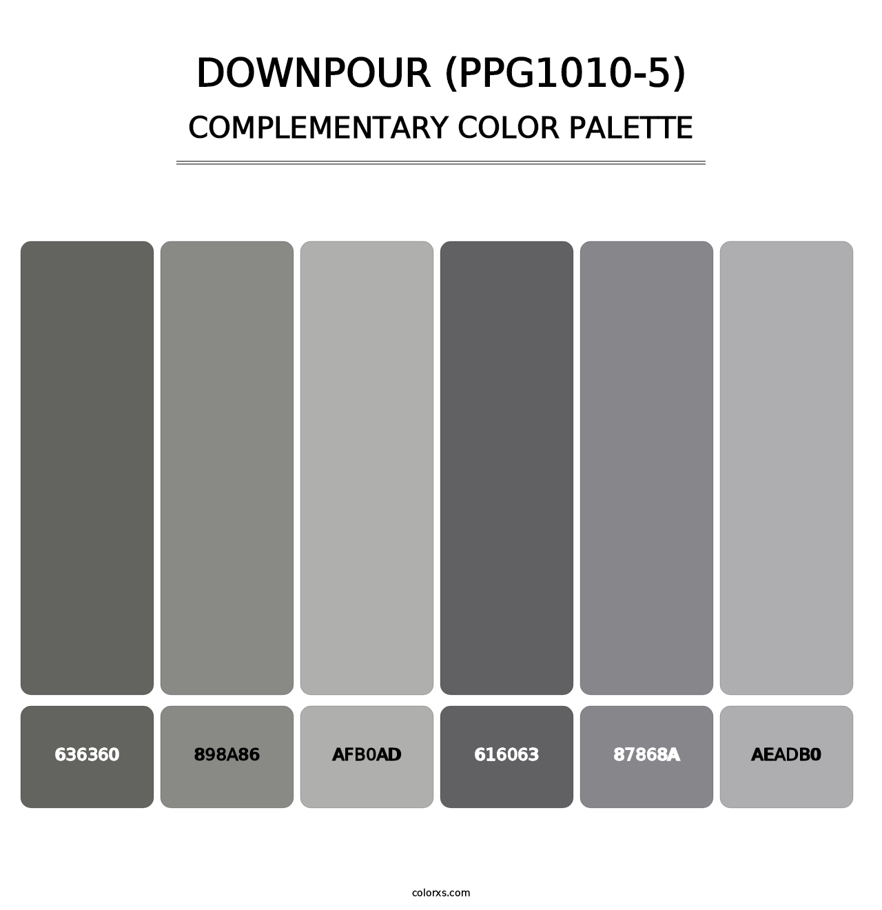 Downpour (PPG1010-5) - Complementary Color Palette