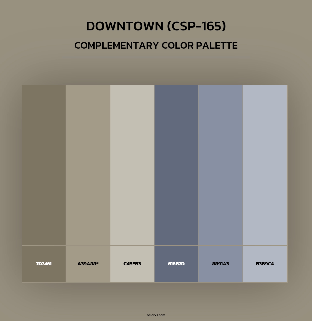 Downtown (CSP-165) - Complementary Color Palette