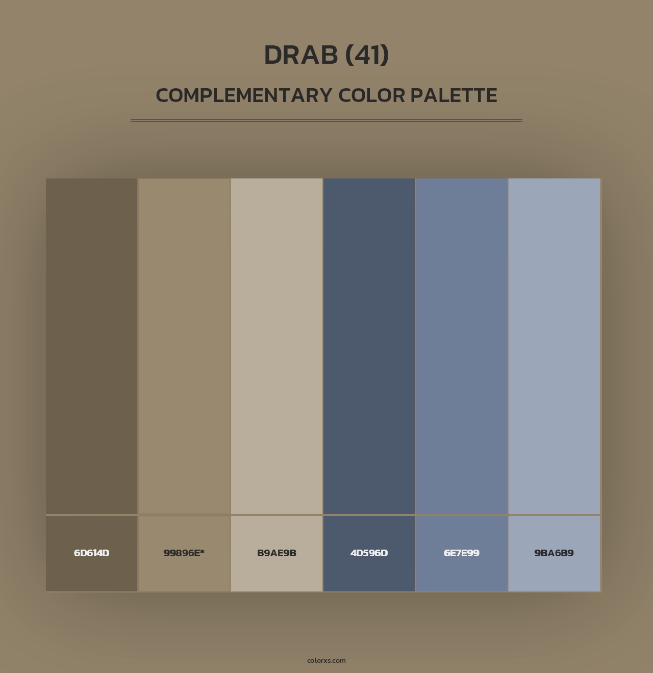 Drab (41) - Complementary Color Palette