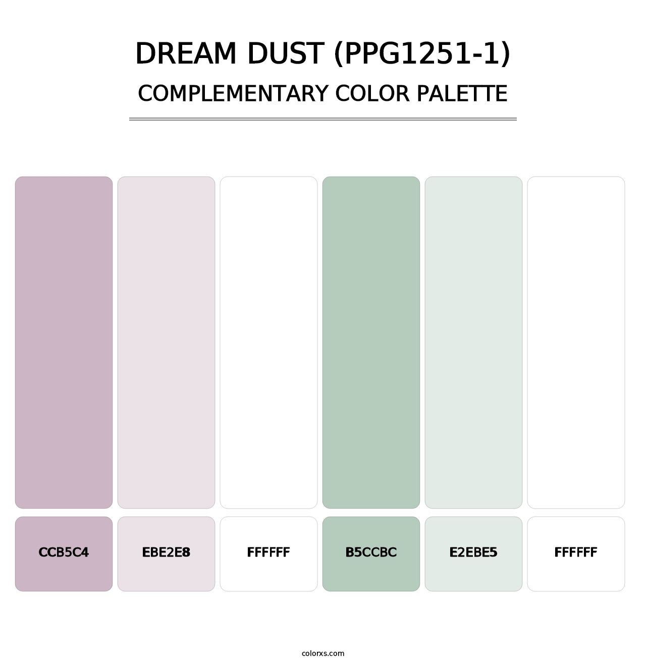 Dream Dust (PPG1251-1) - Complementary Color Palette