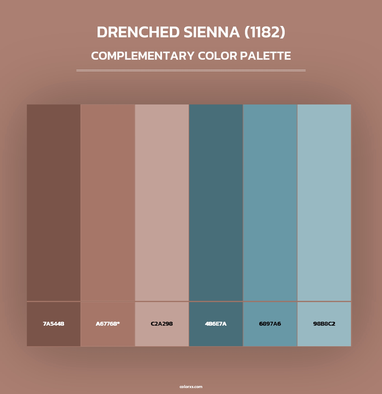 Drenched Sienna (1182) - Complementary Color Palette