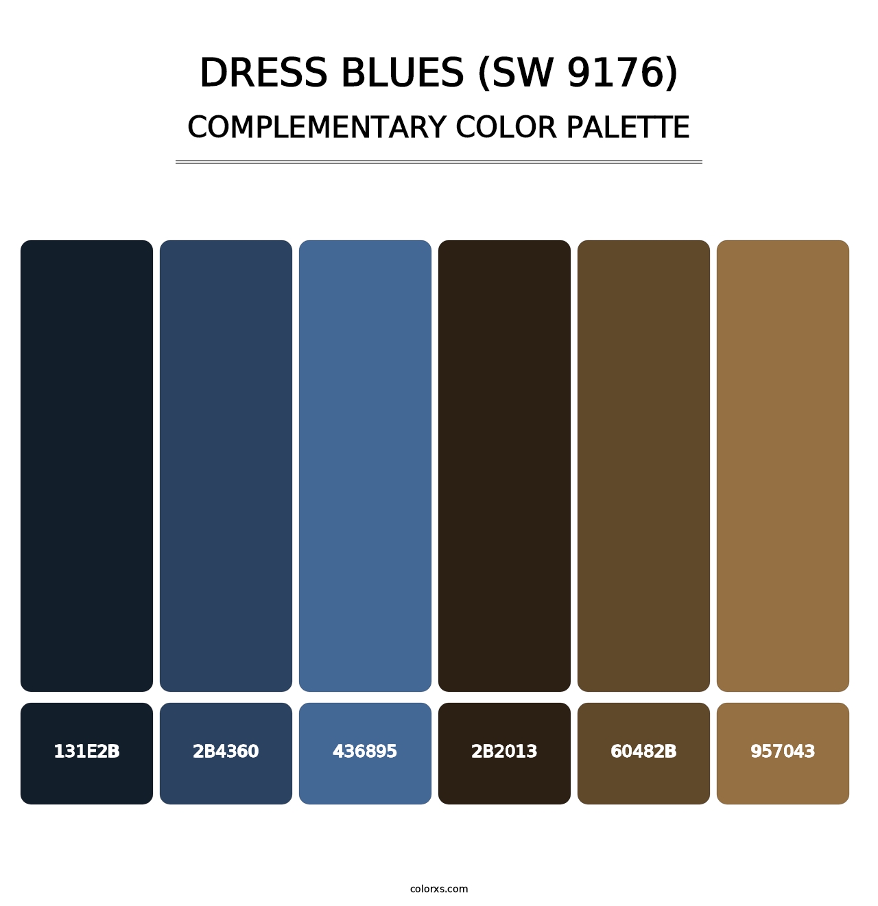 Dress Blues (SW 9176) - Complementary Color Palette