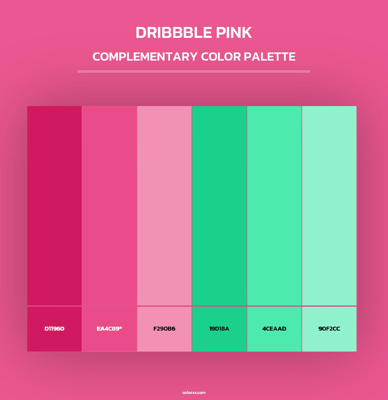 Dribbble Pink - Complementary Color Palette