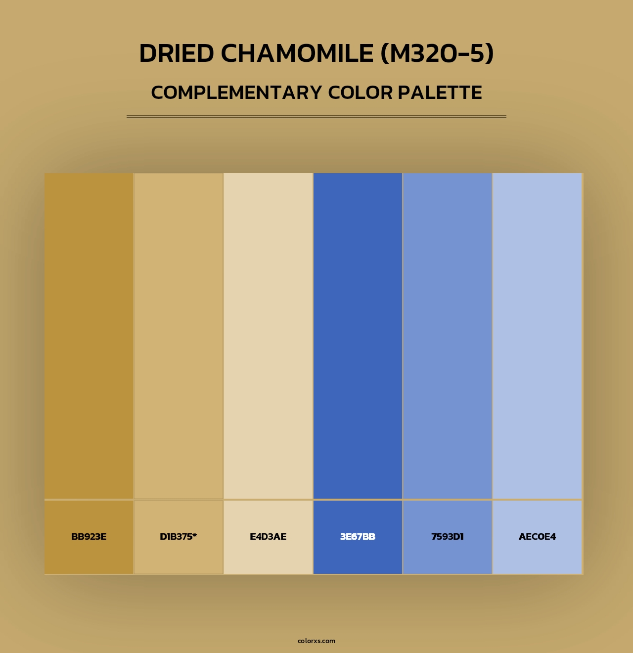 Dried Chamomile (M320-5) - Complementary Color Palette