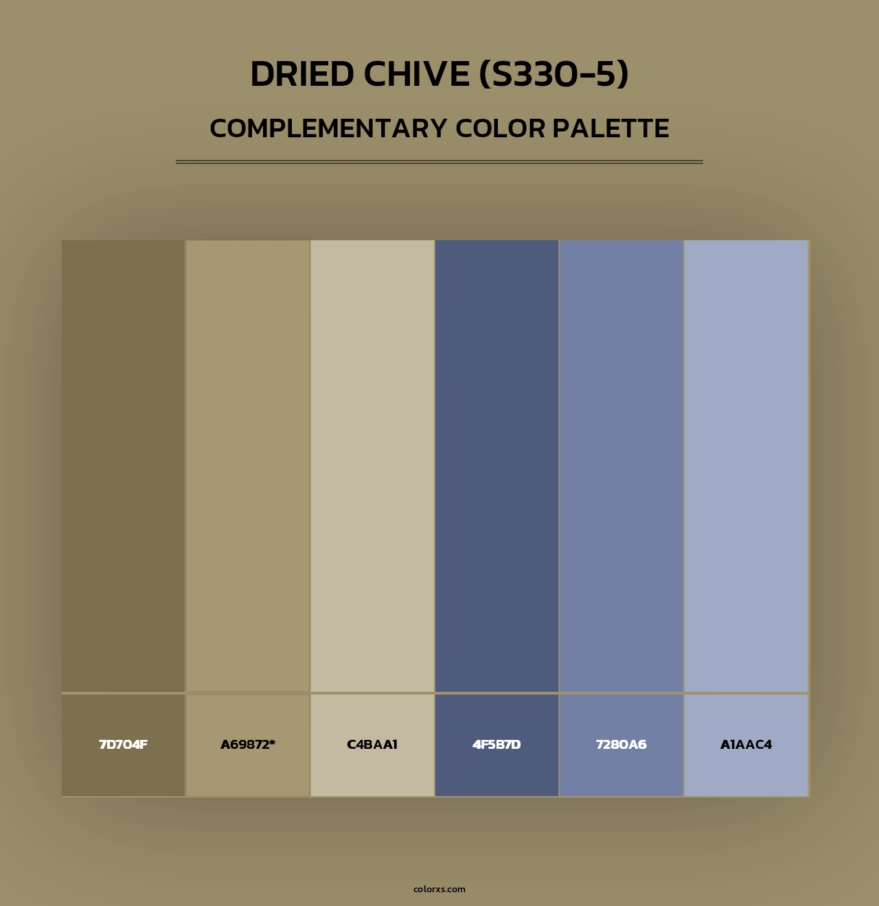 Dried Chive (S330-5) - Complementary Color Palette