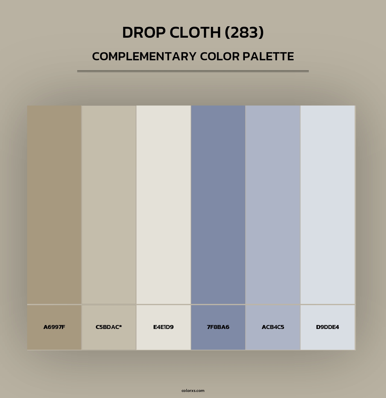 Drop Cloth (283) - Complementary Color Palette