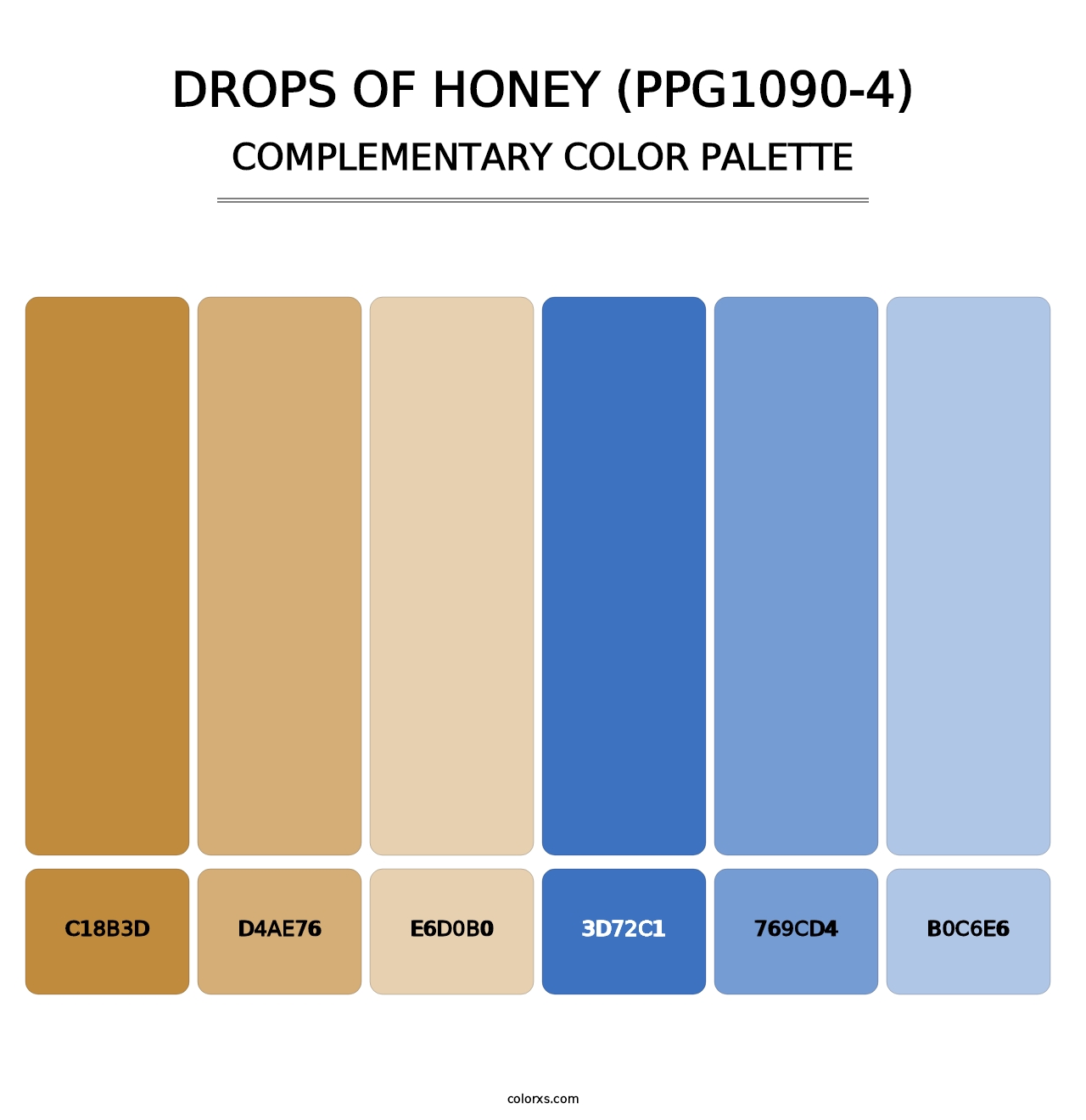 Drops Of Honey (PPG1090-4) - Complementary Color Palette