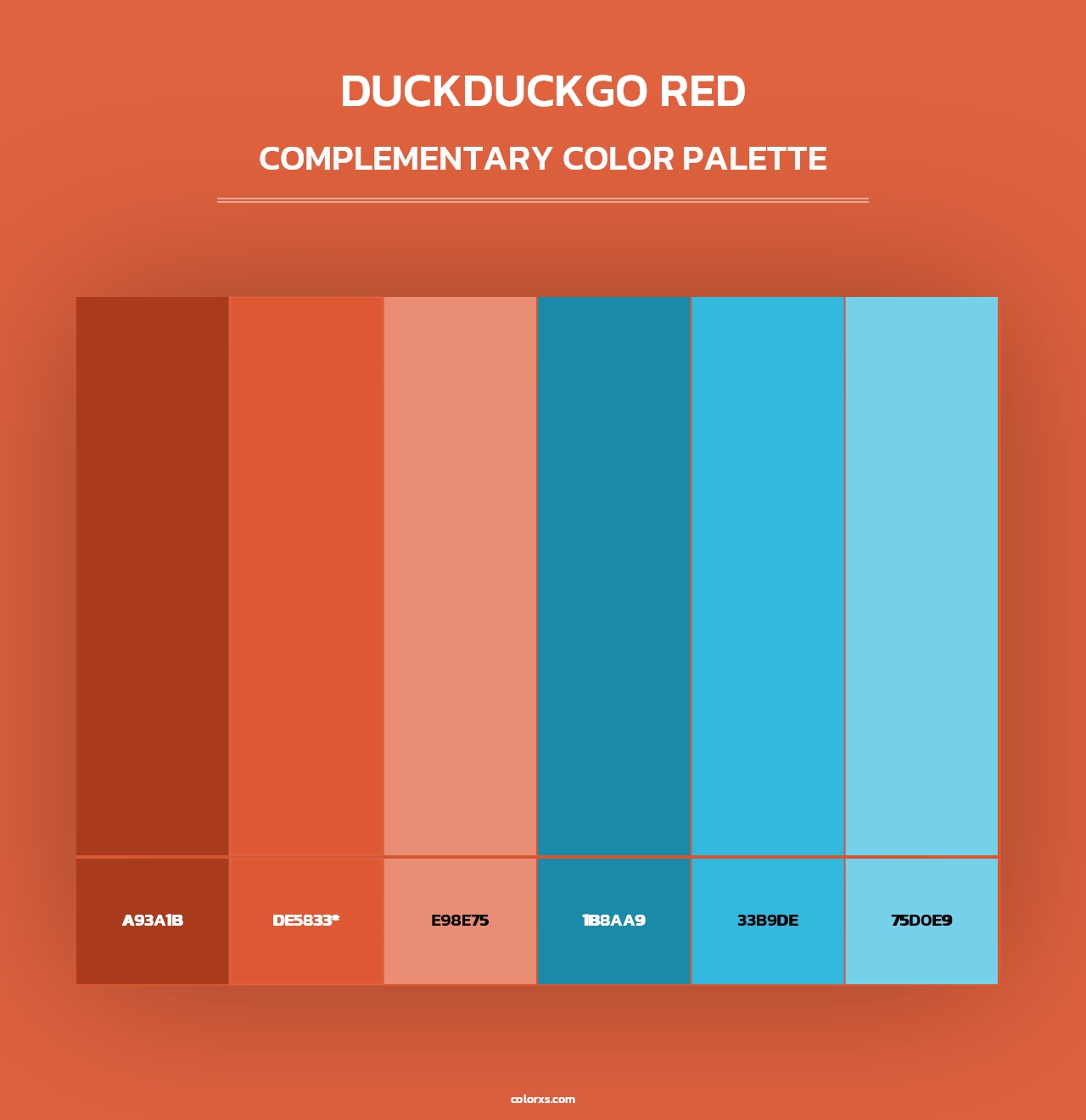 DuckDuckGo Red - Complementary Color Palette