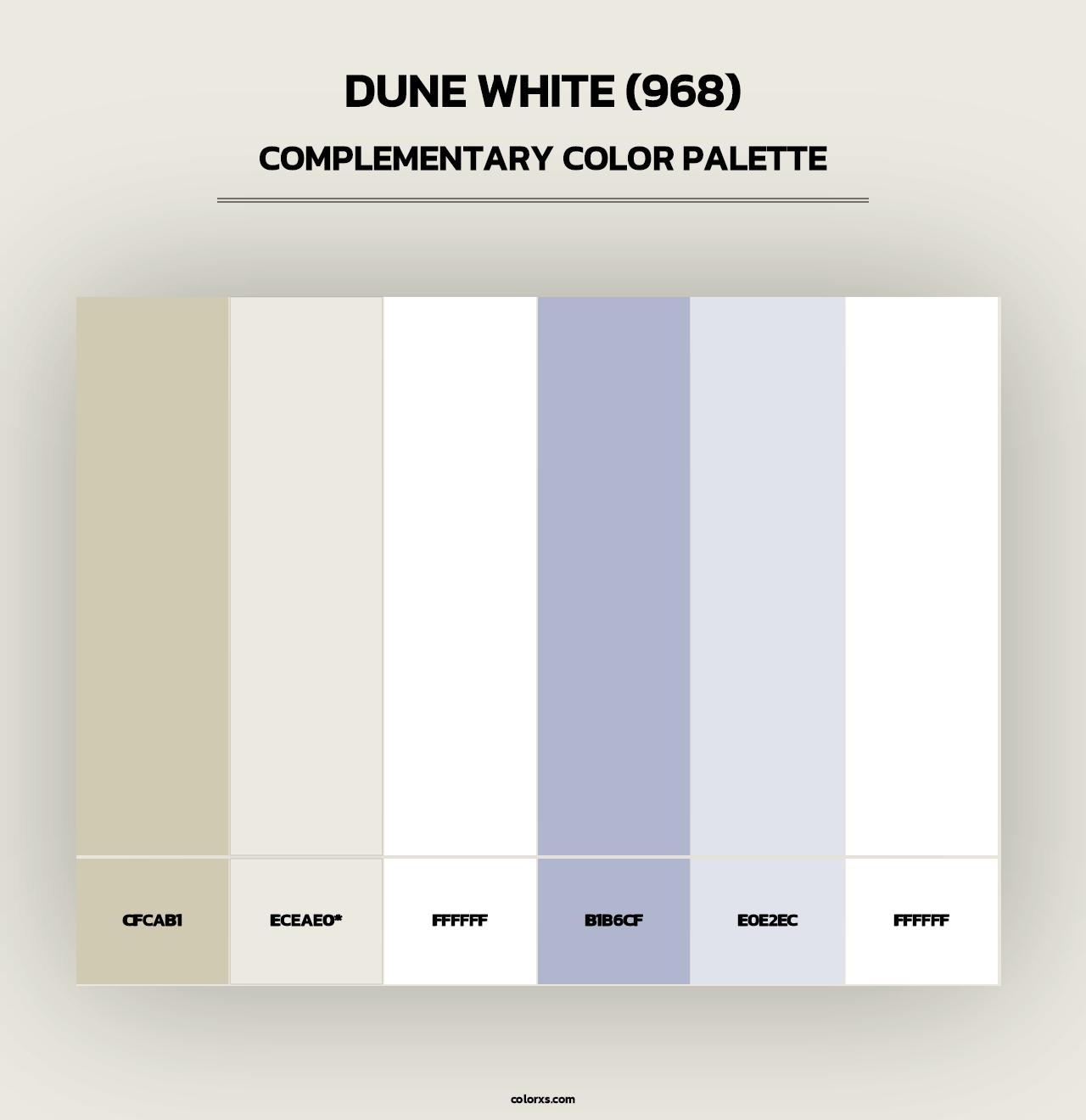 Dune White (968) - Complementary Color Palette