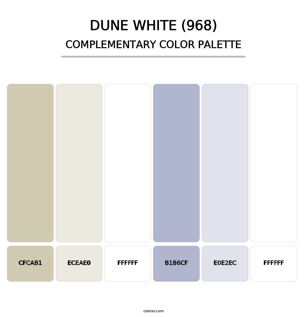 Dune White (968) - Complementary Color Palette