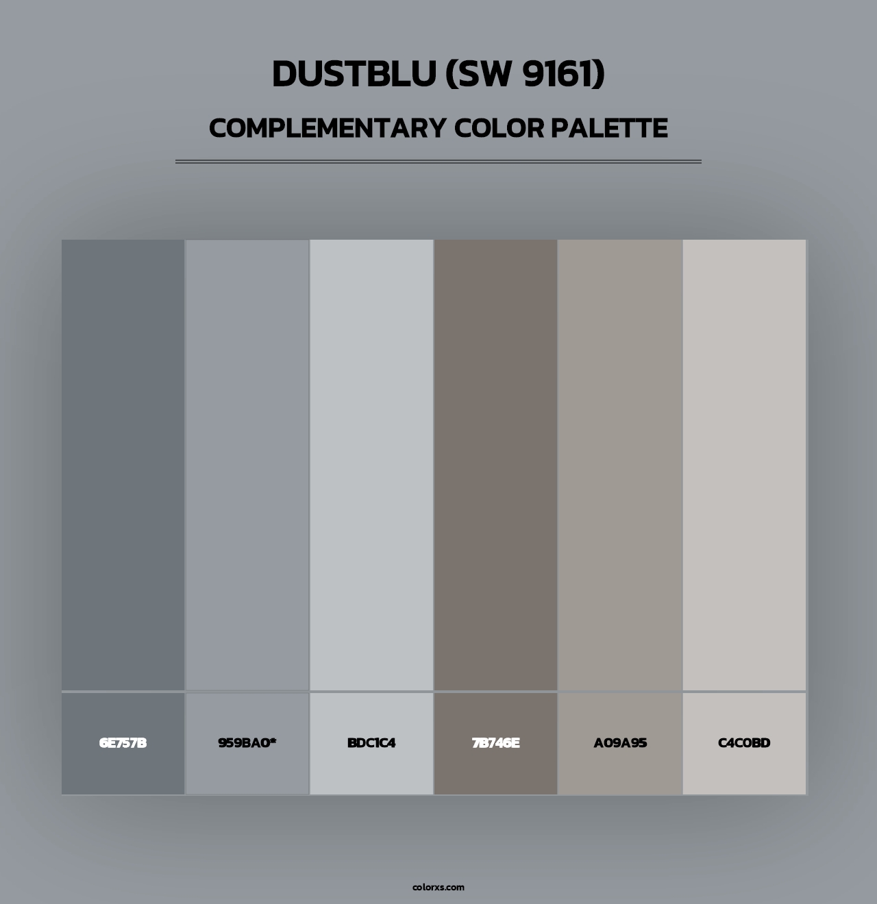 Dustblu (SW 9161) - Complementary Color Palette