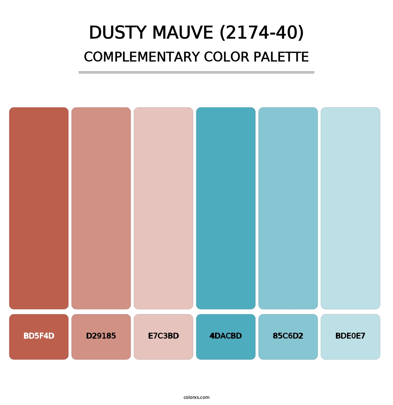 Dusty Mauve (2174-40) - Complementary Color Palette
