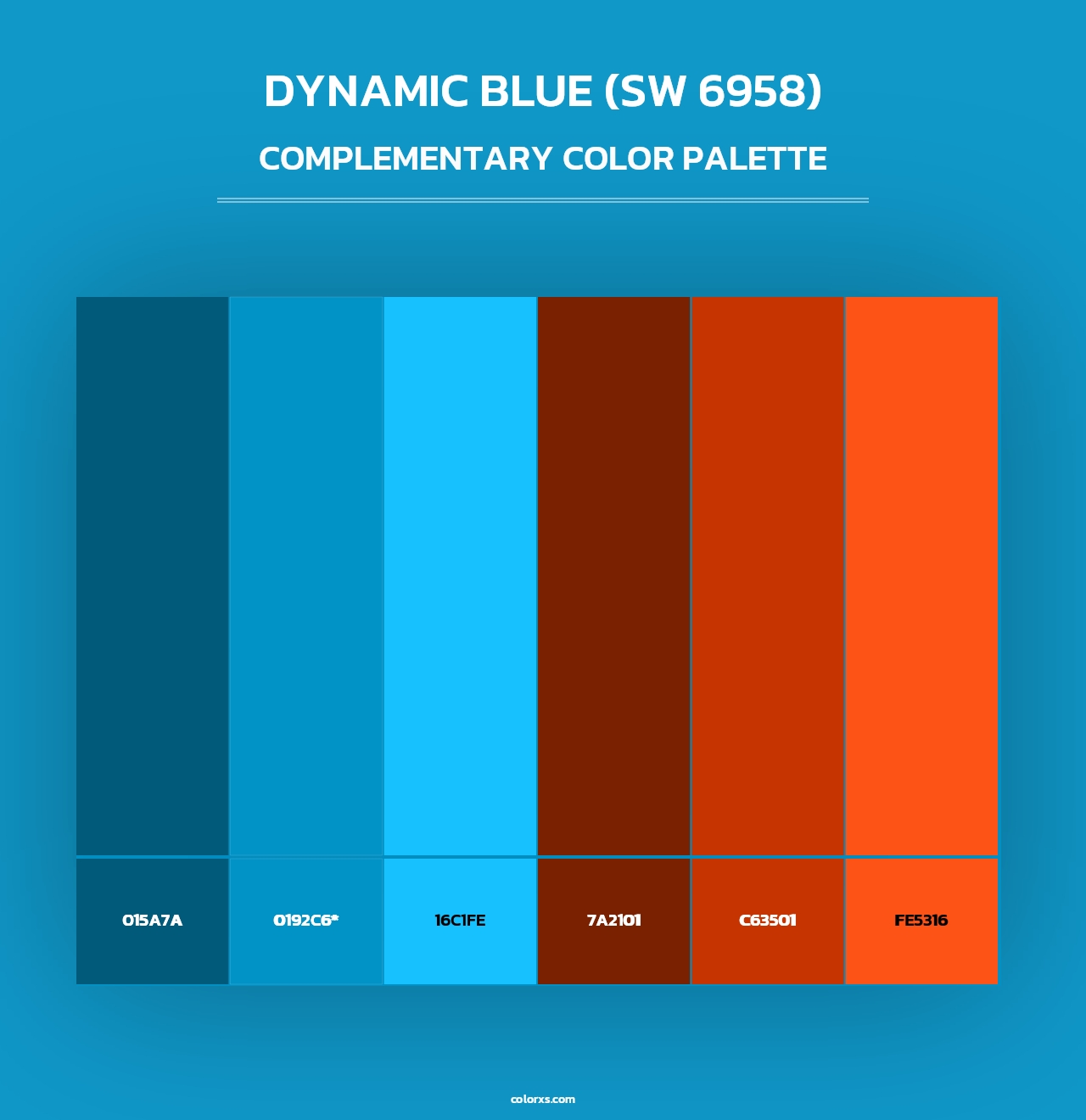 Dynamic Blue (SW 6958) - Complementary Color Palette