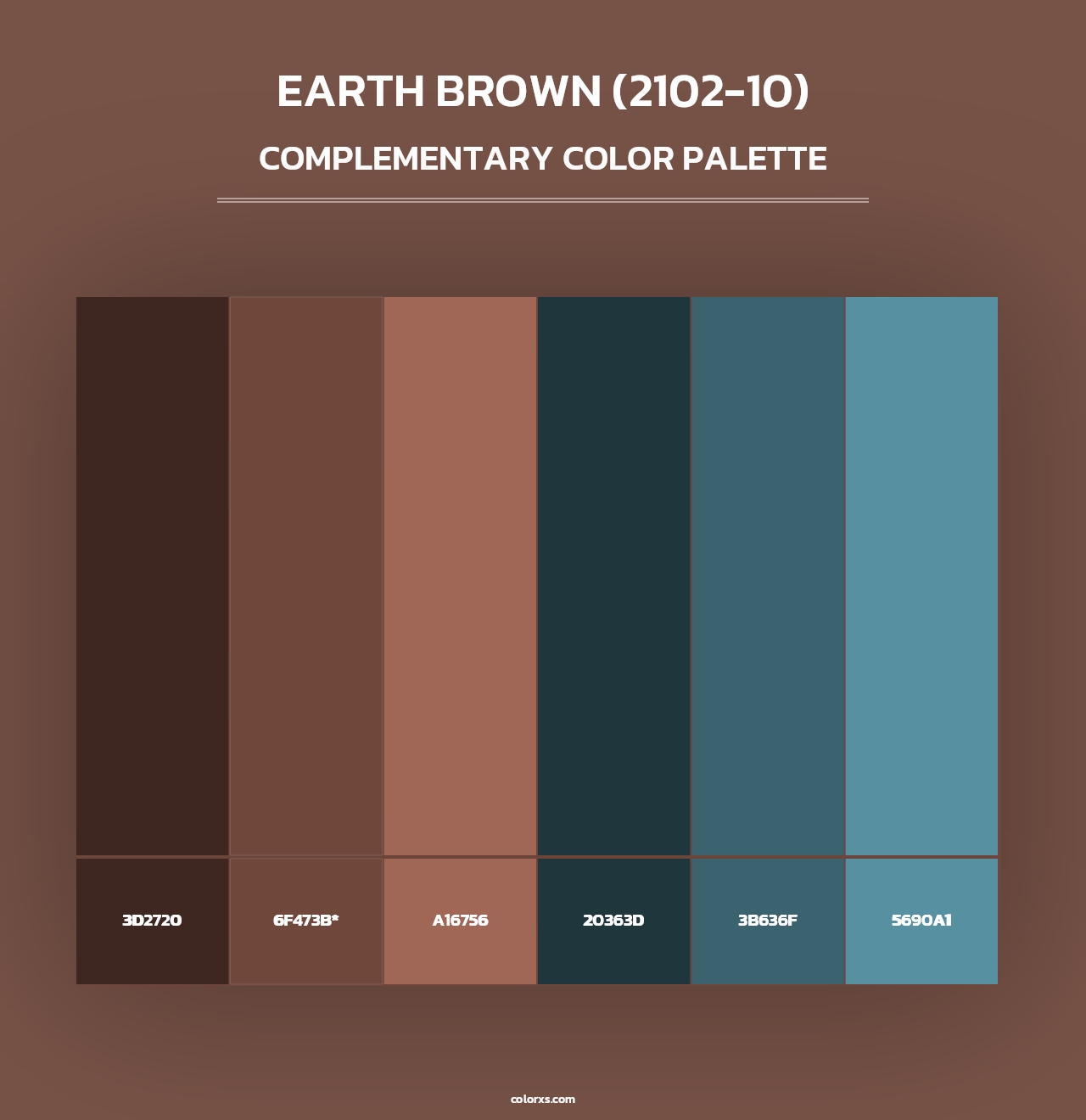 Earth Brown (2102-10) - Complementary Color Palette