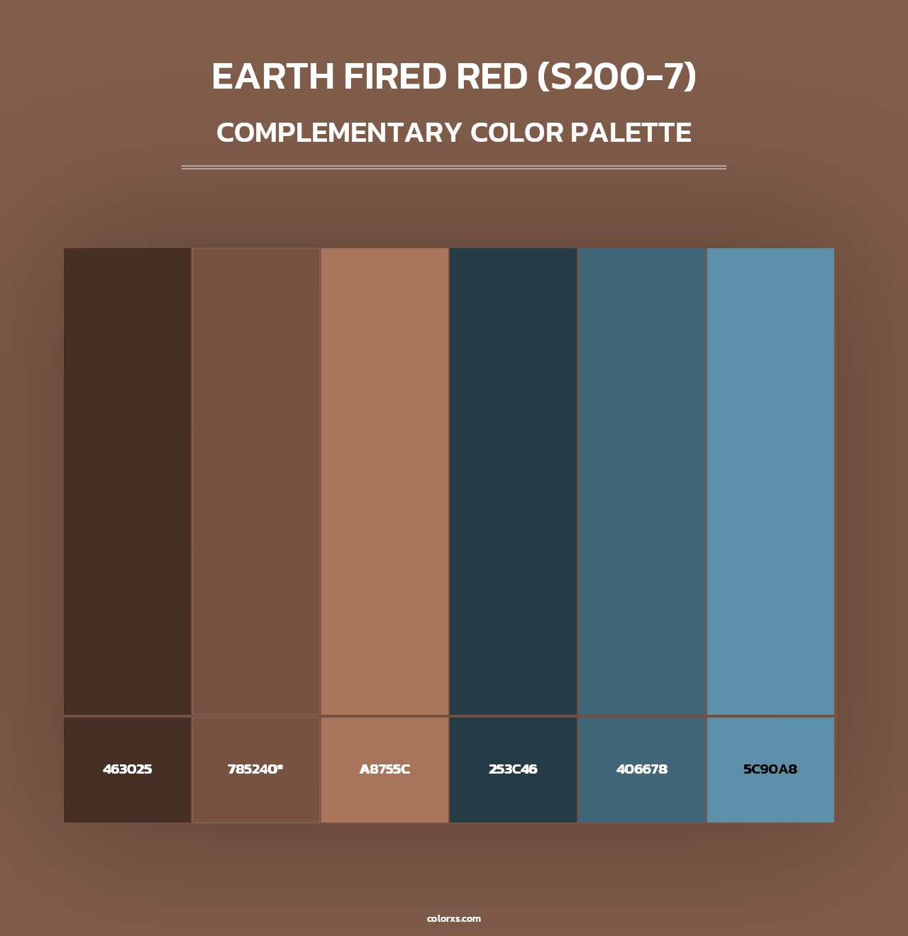 Earth Fired Red (S200-7) - Complementary Color Palette